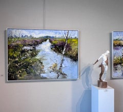 Come to Nature, Oil on Canvas Landscape Painting, Framed, 21st Century