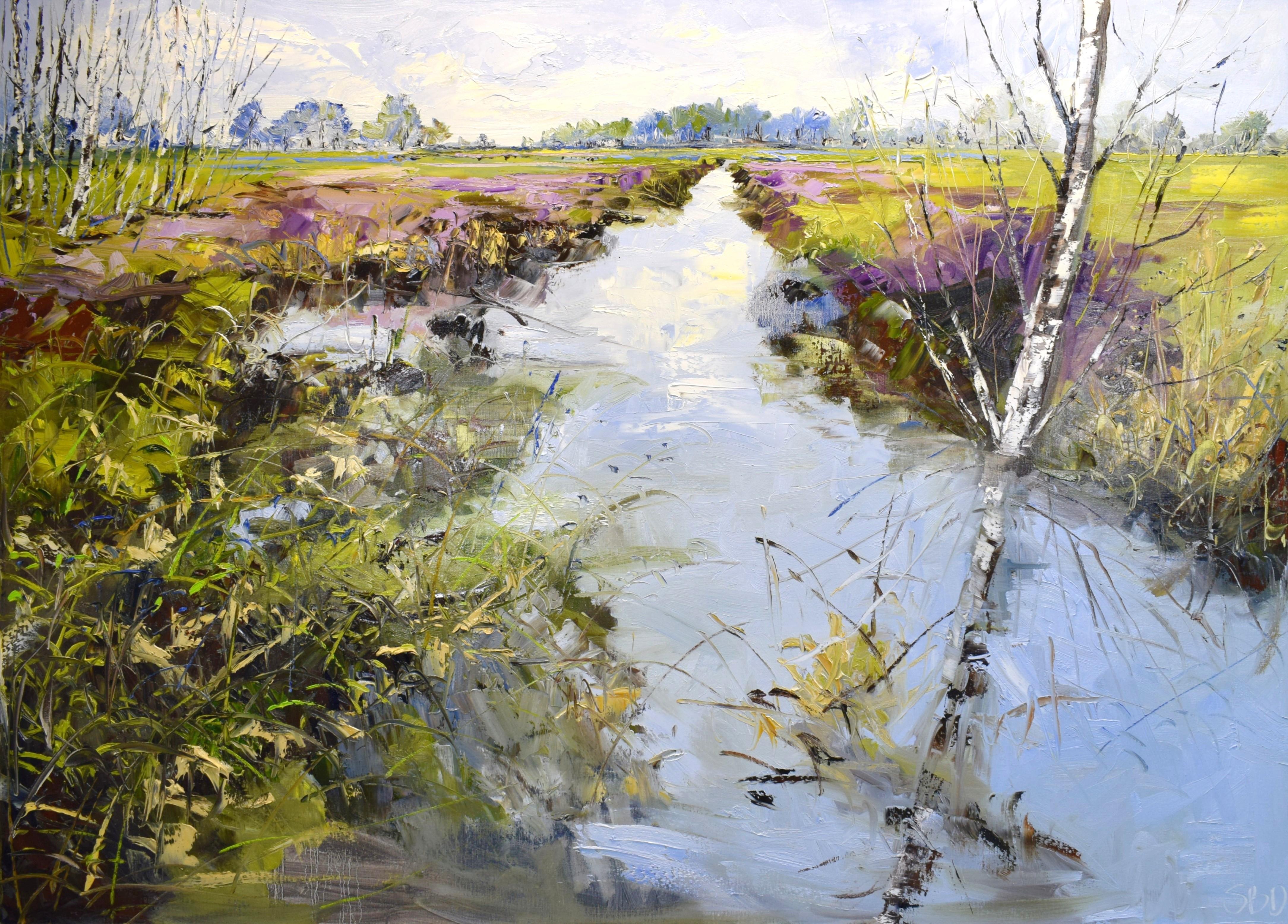 „Come to Nature“, Landschaftsgemälde, Öl auf Leinwand, gerahmt, 21. Jahrhundert