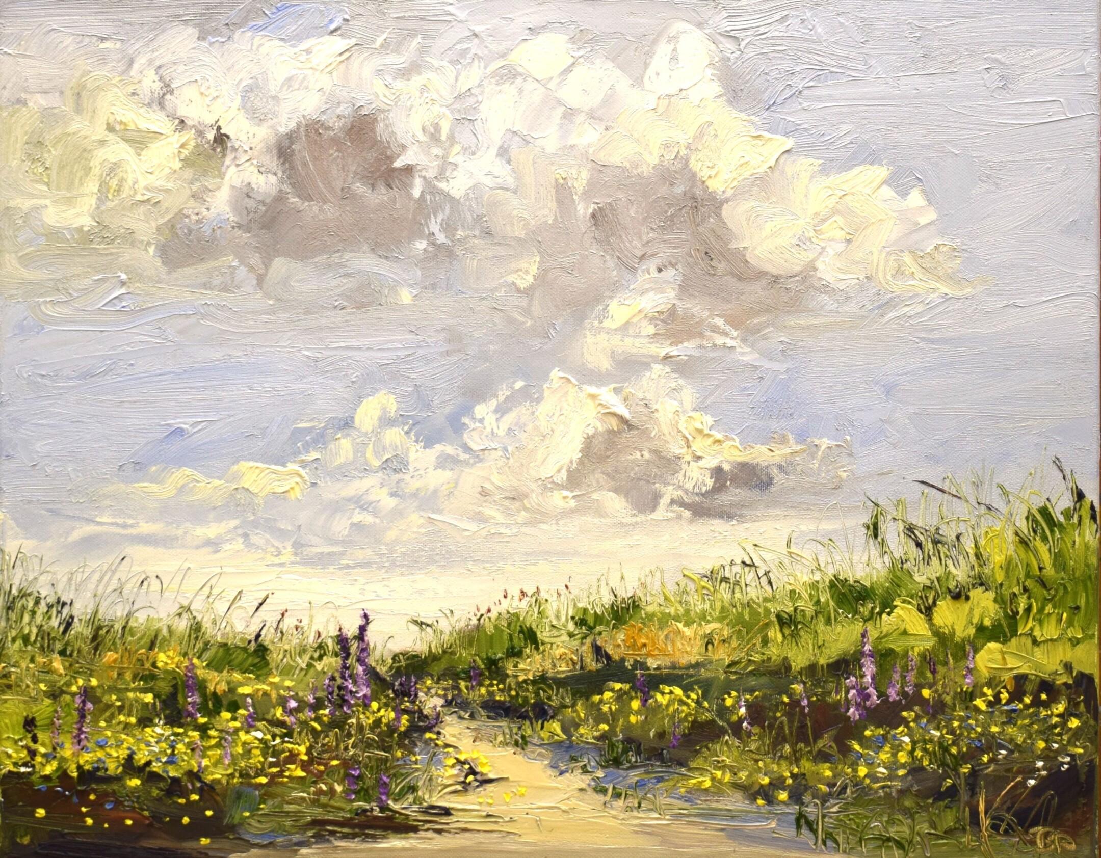 Dune Silence- 21st Century Contemporary impressionist Painting of a landscape