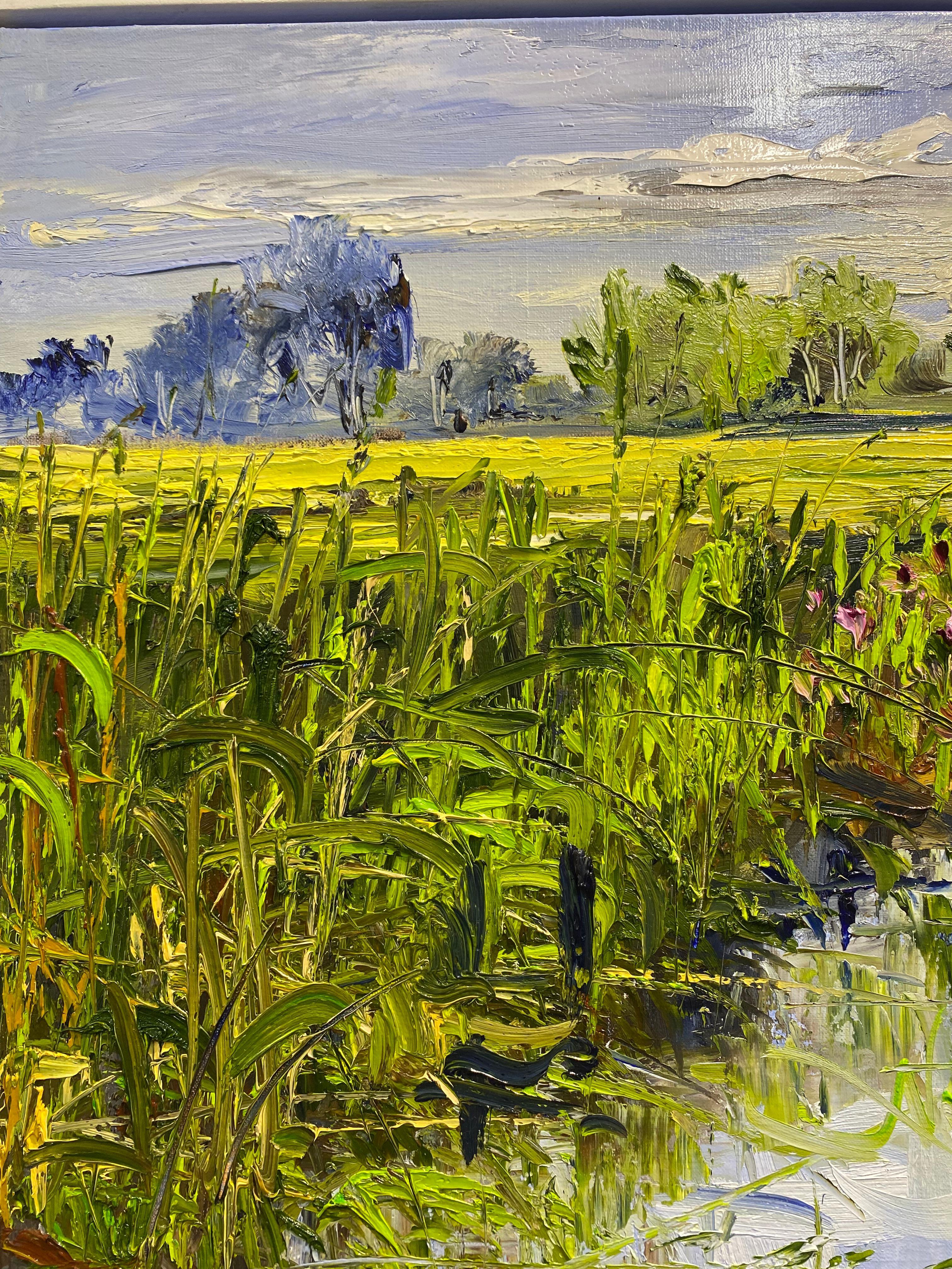 Greene & Greene - Peinture impressionniste contemporaine du 21e siècle représentant un paysage - Contemporain Painting par Sonja Brussen