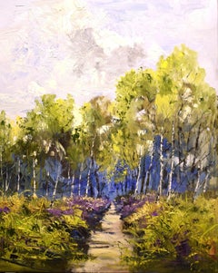 Hand in hand - 21st Century Contemporary impressionist Painting of a landscape