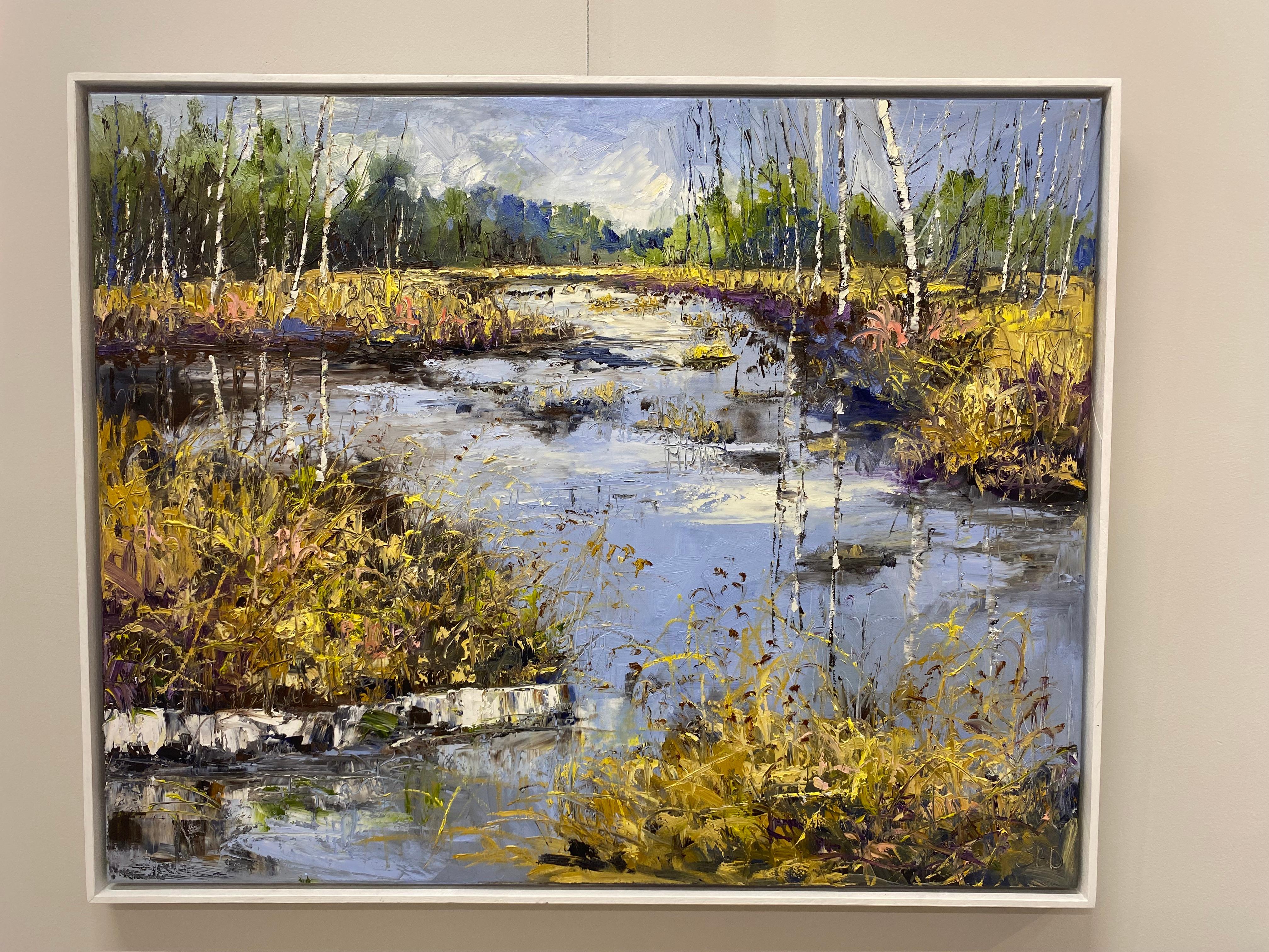 Liebe - 21. Jahrhundert Zeitgenössische impressionistische Malerei einer Landschaft – Painting von Sonja Brussen