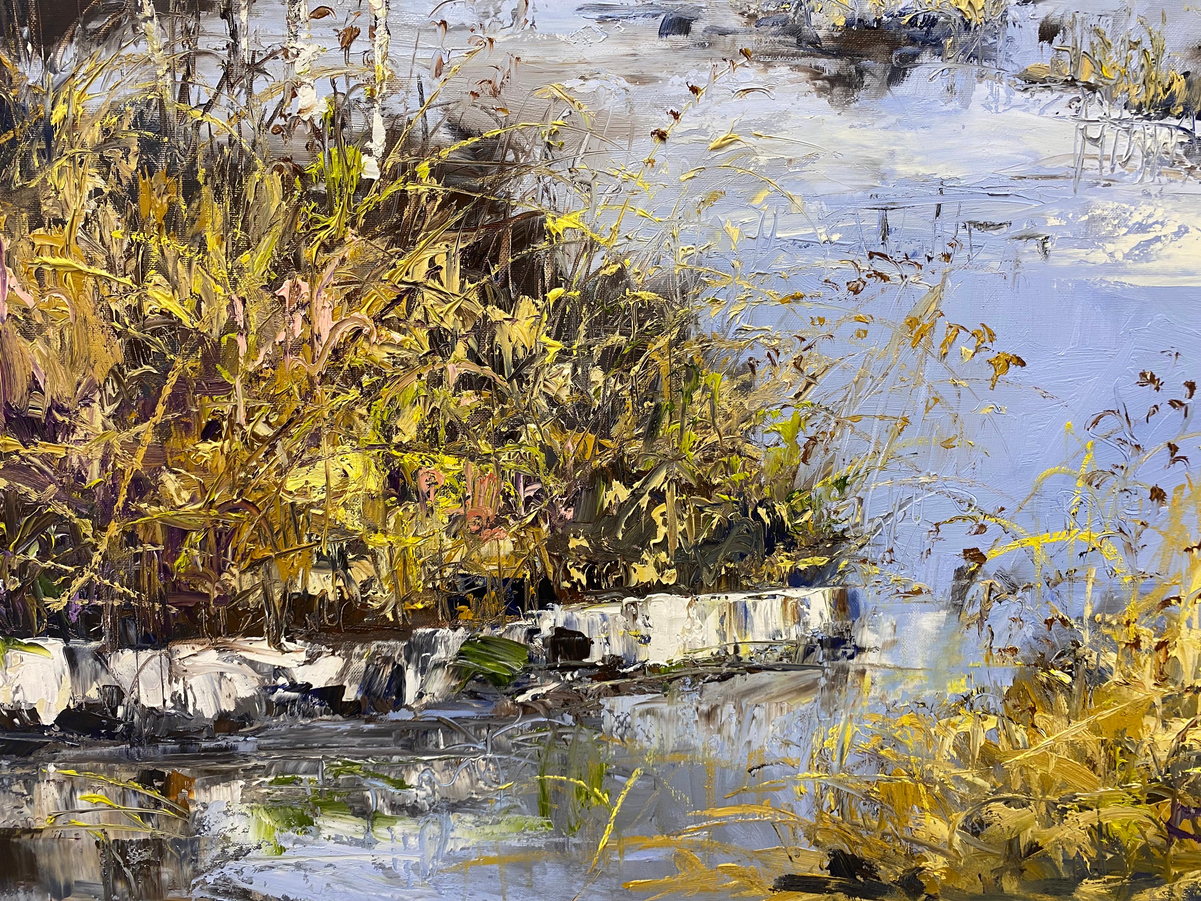 Liebe - 21. Jahrhundert Zeitgenössische impressionistische Malerei einer Landschaft im Angebot 2