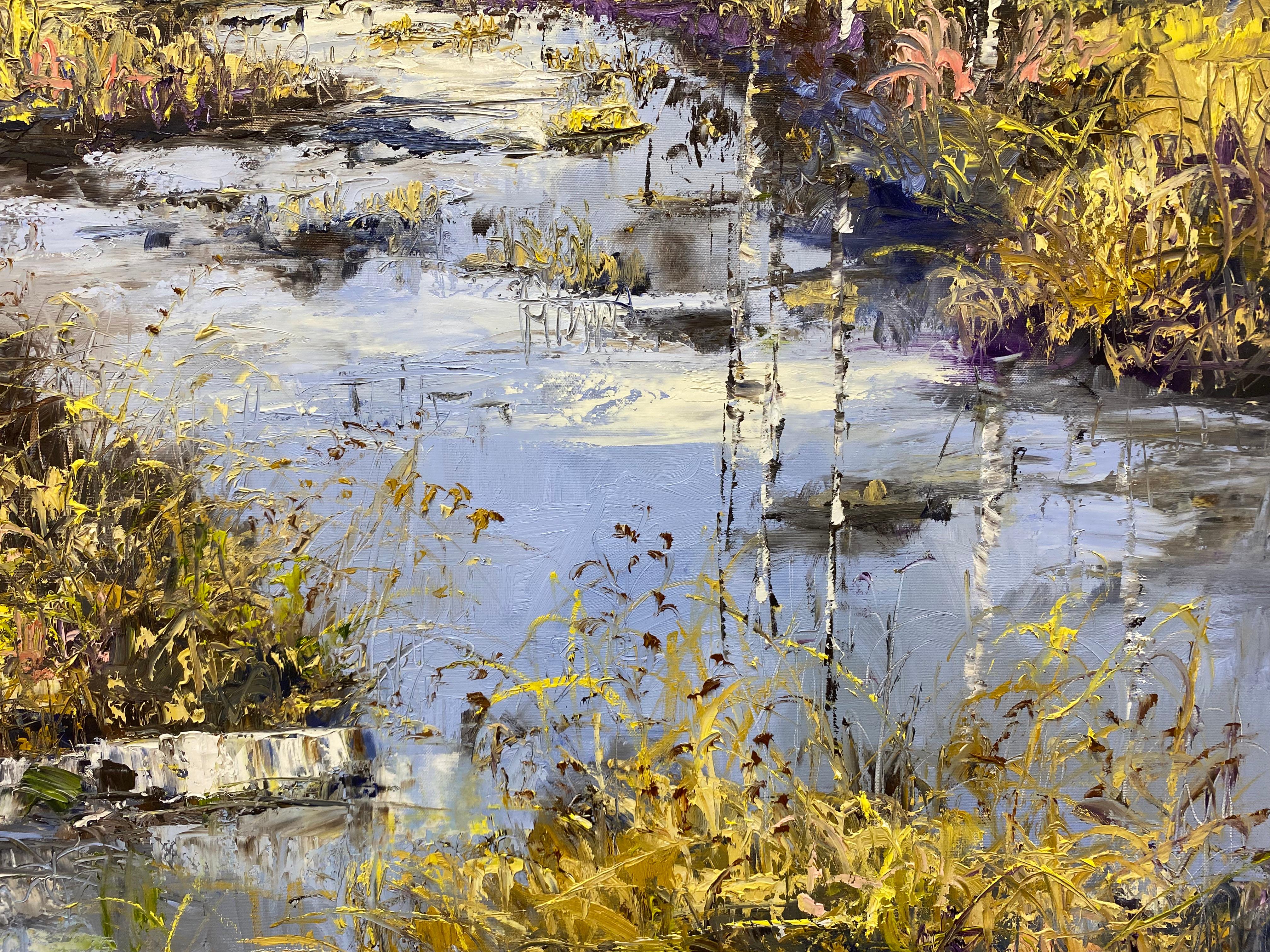 Liebe - 21. Jahrhundert Zeitgenössische impressionistische Malerei einer Landschaft im Angebot 3