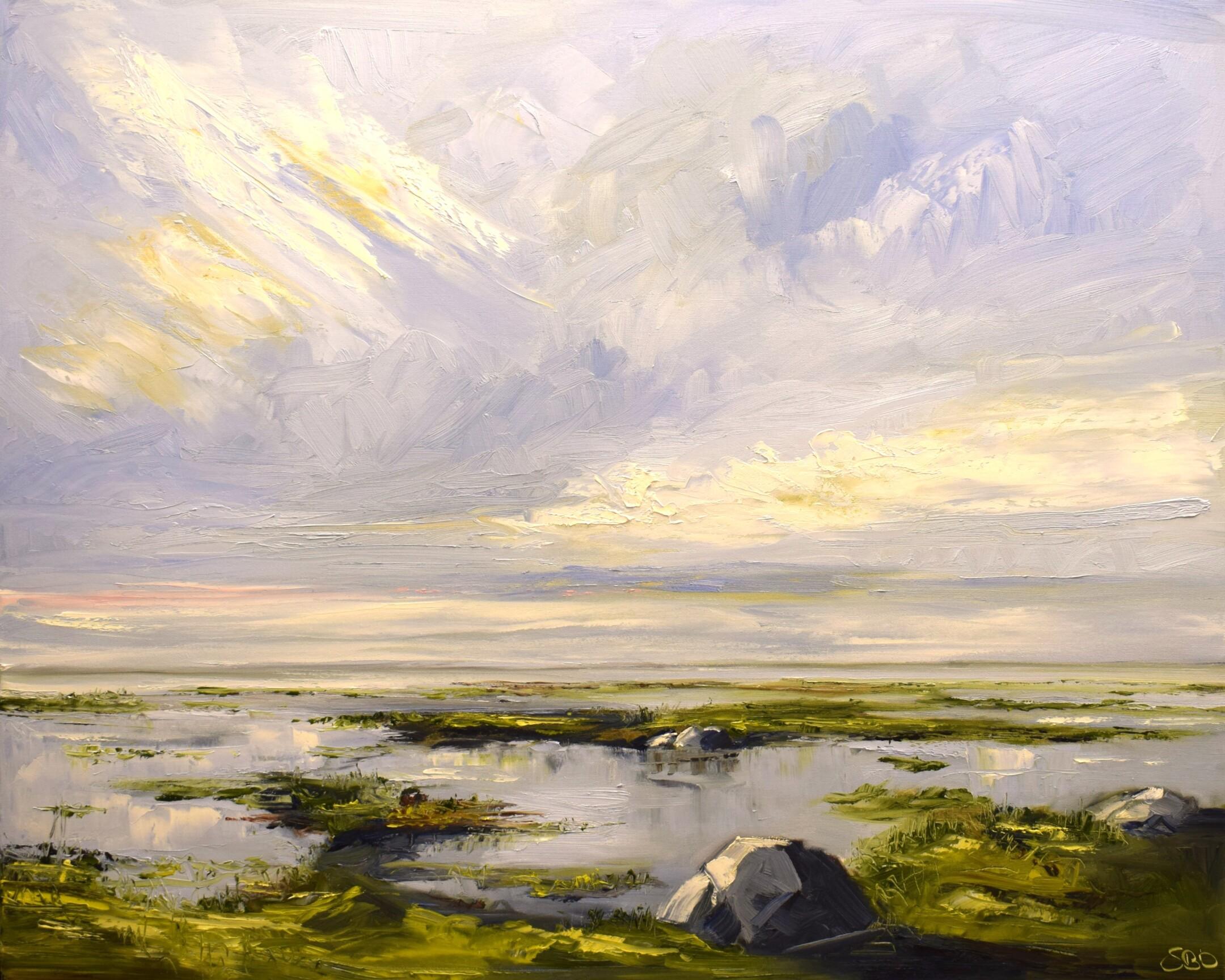 Ti amo di più - Pittura impressionista contemporanea del 21° secolo di un paesaggio