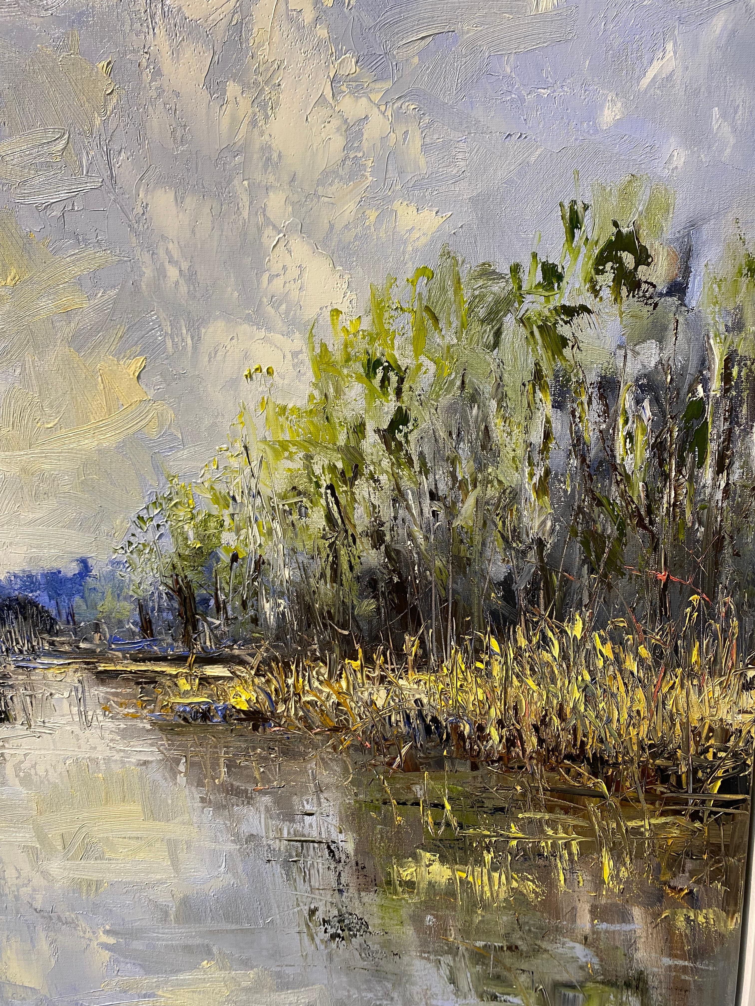 Sonja Brussen
My friend
140 x 100 cm
Not framed (shipped in tube)

When the painting begins, Sonja disappears...

This is how artist Sonja Brussen describes her way of working.

From the moment she has chosen the location and subject, set up her