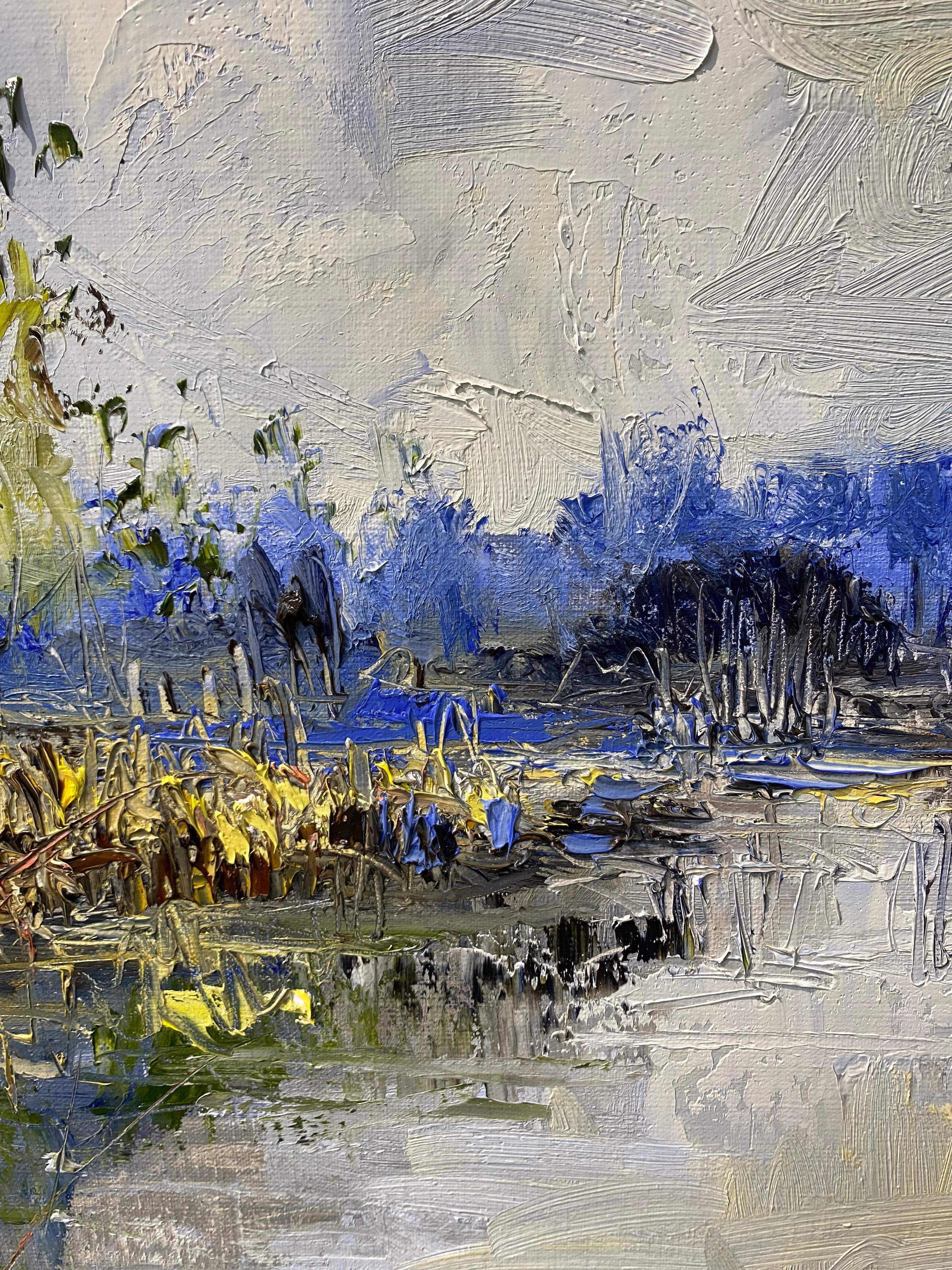 My friend - 21st Century Contemporary impressionist Painting of a landscape For Sale 4