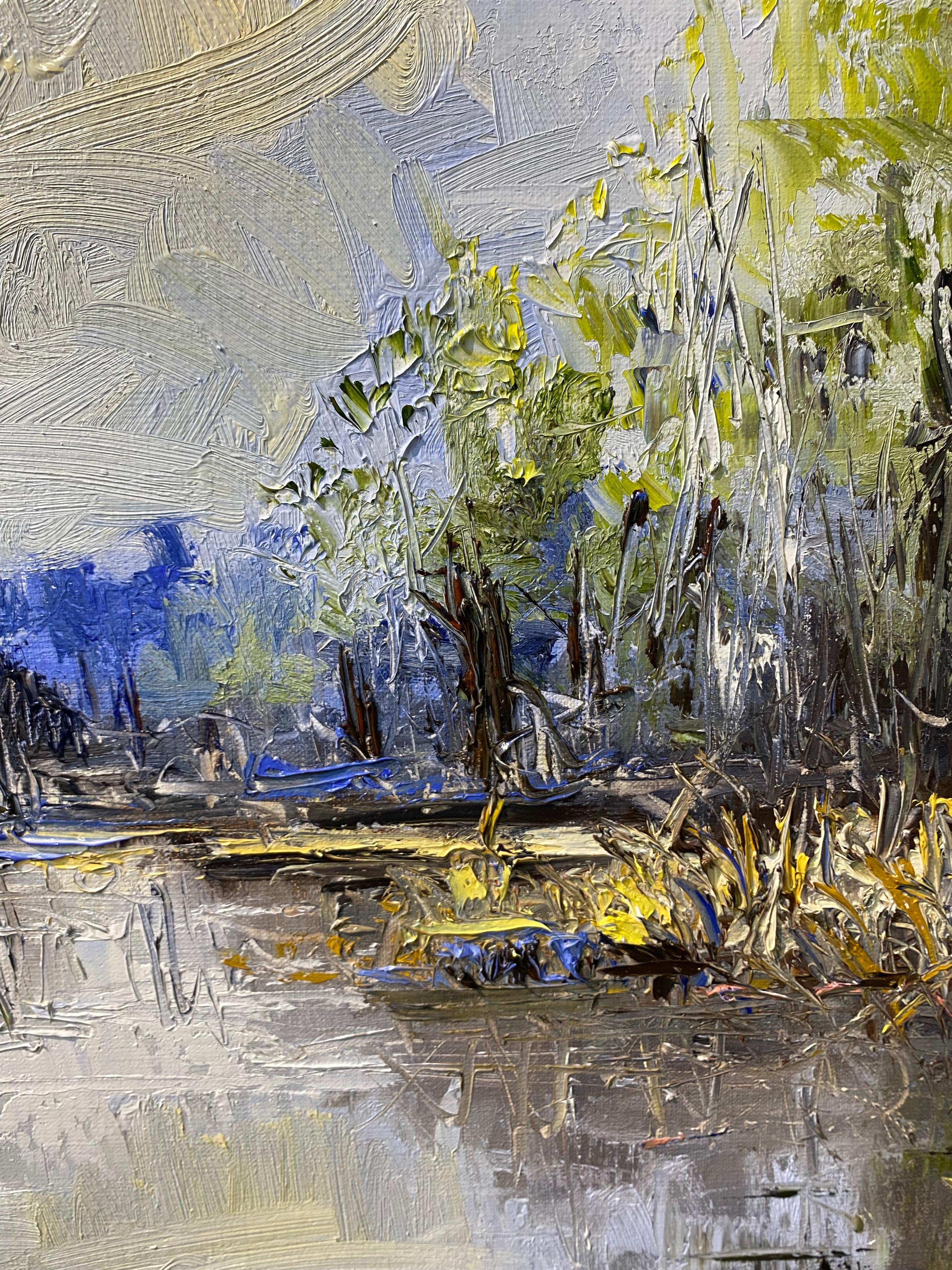 My friend - 21st Century Contemporary impressionist Painting of a landscape For Sale 5