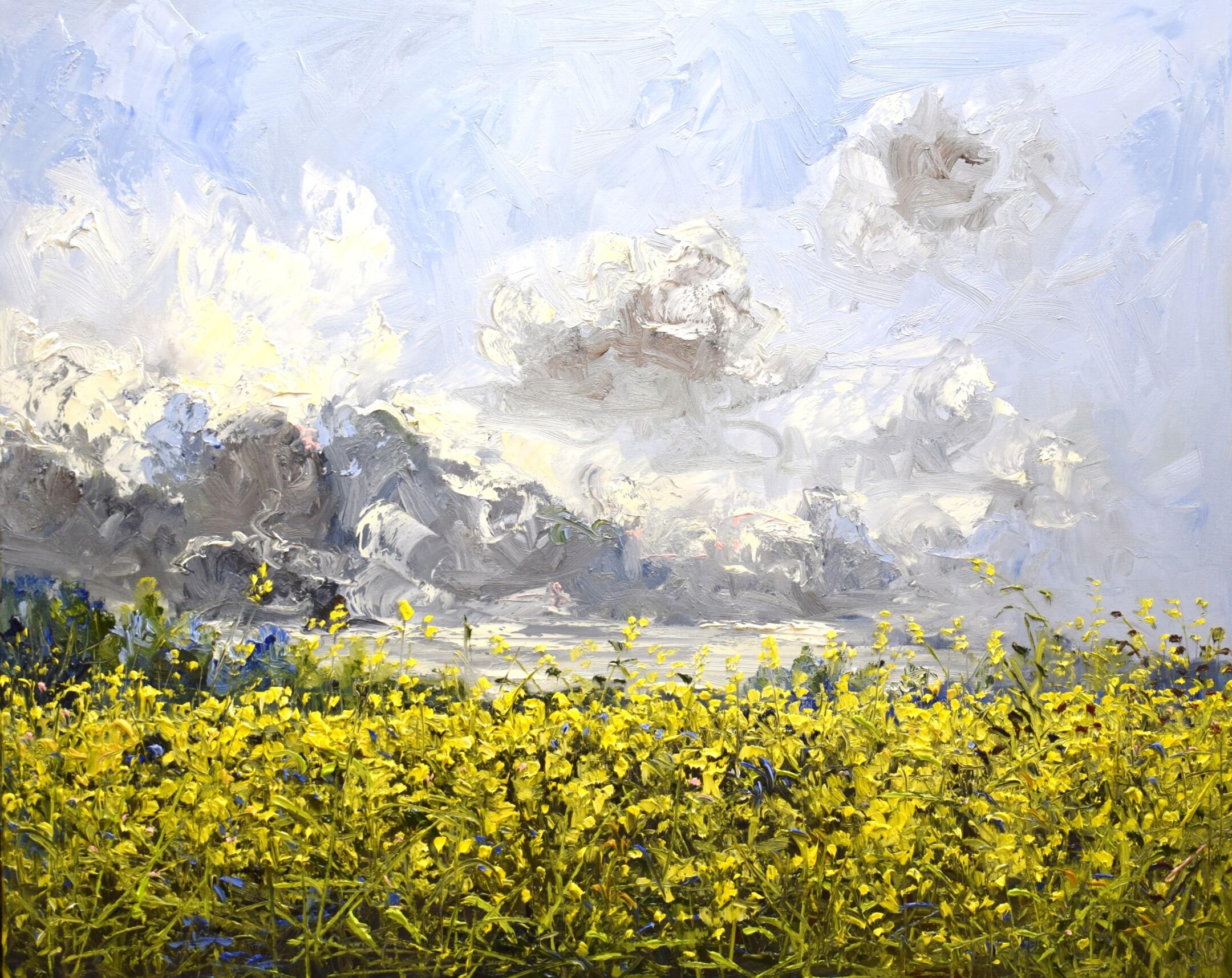 Sonja Brussen Landscape Painting - My only open door - 21st Century Contemporary impressionist landscape