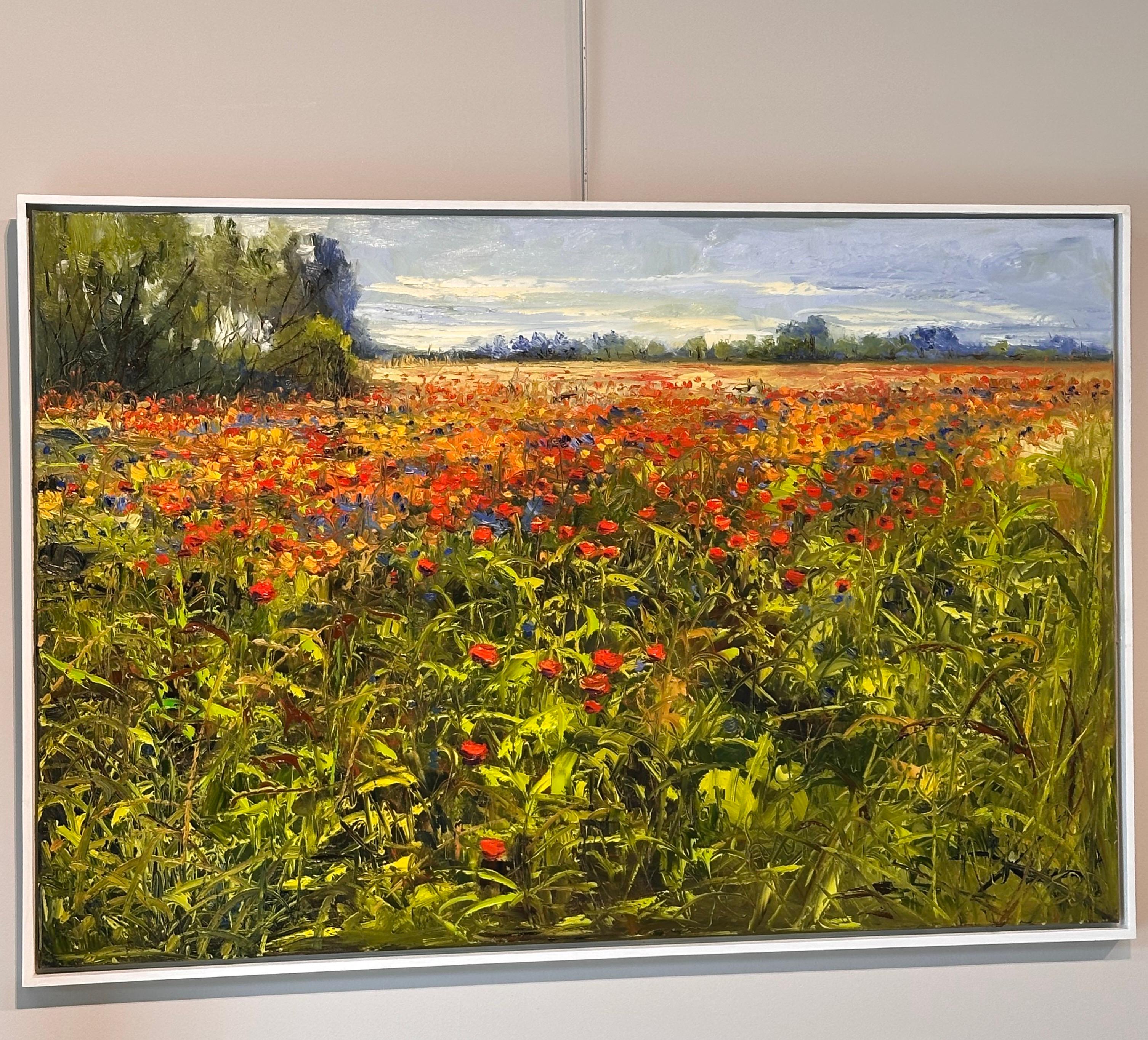 L'espoir de la Nature - Paysage impressionniste contemporain du 21e siècle - Painting de Sonja Brussen