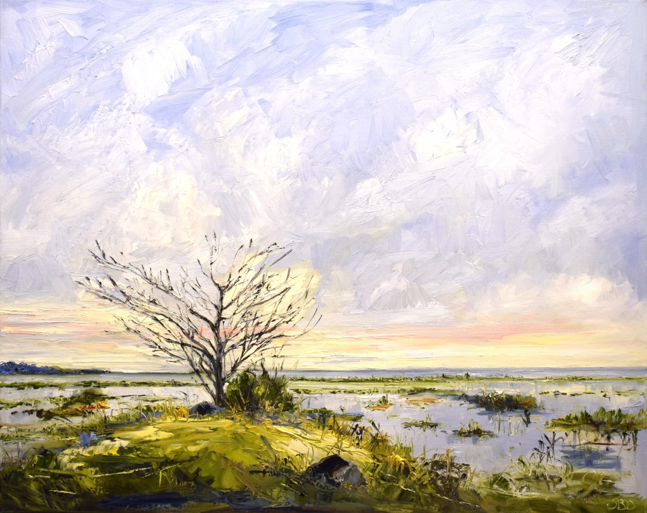 Solidair - Paesaggio di pittura impressionista contemporanea del XXI secolo