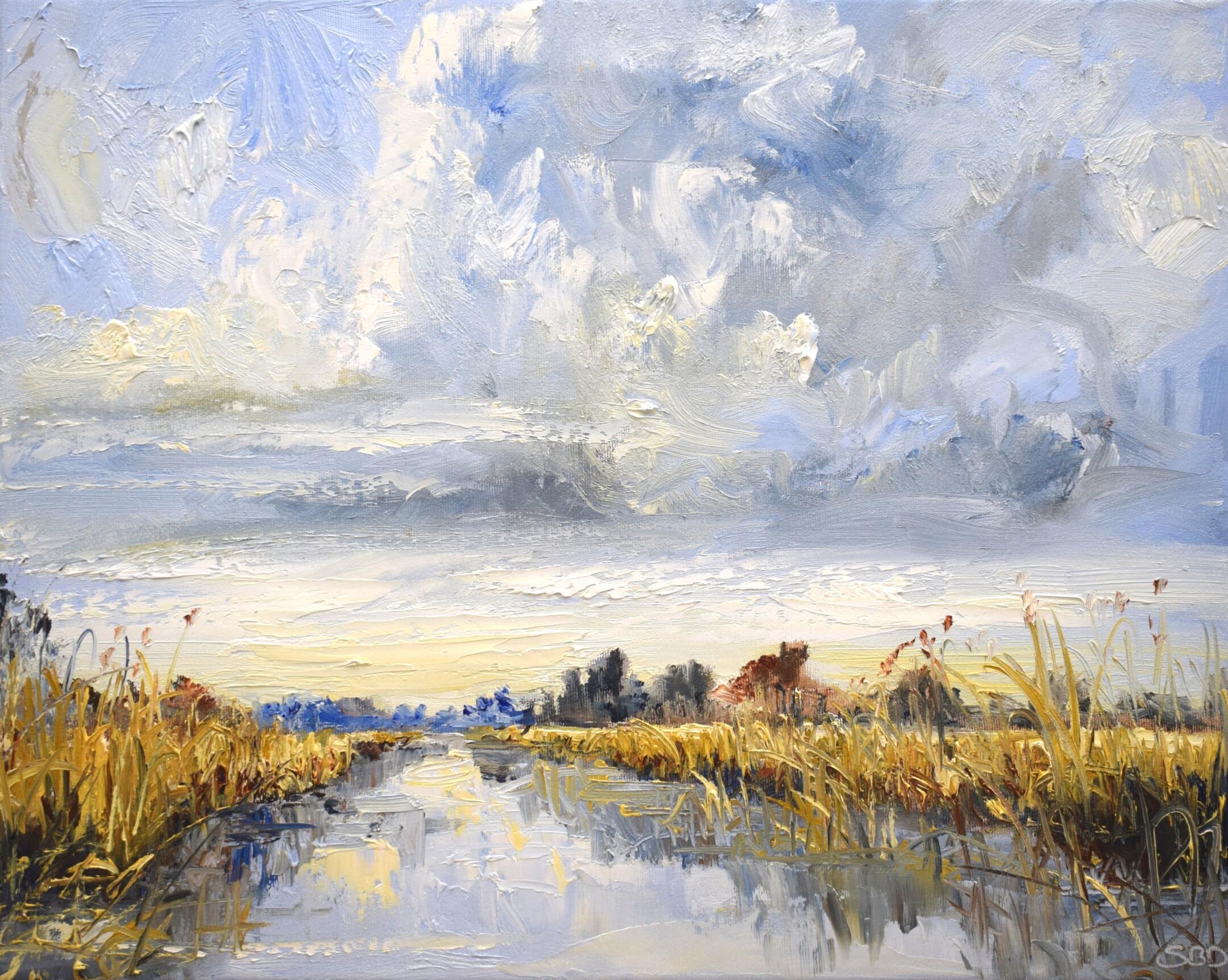 Che vista - Pittura impressionista contemporanea del 21° secolo di un paesaggio