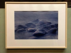 Vintage C Print "Of Time and Change" Boulders on a Sea Shore