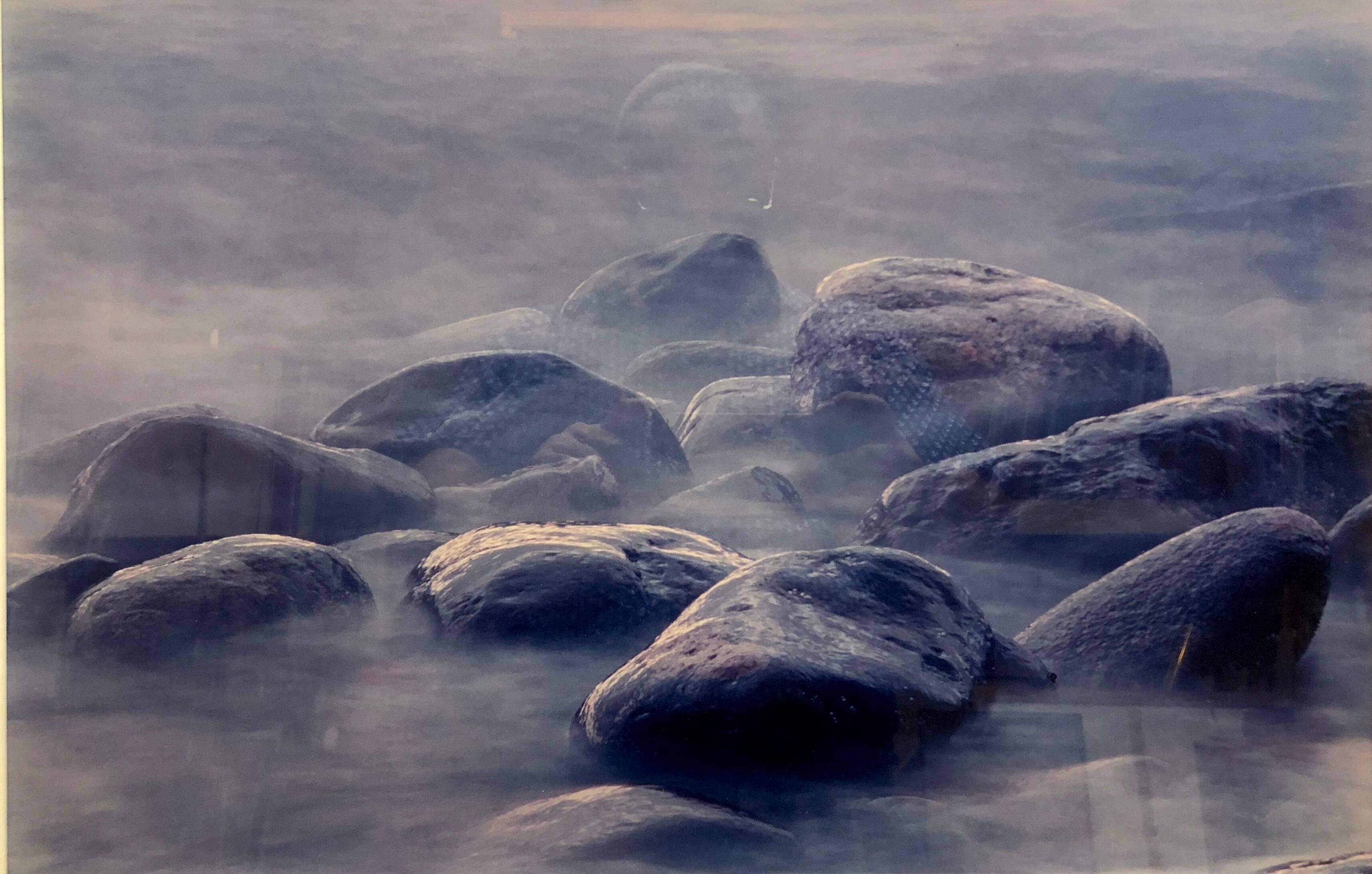 Sonja Bullaty Color Photograph - Vintage C Print "Of Time and Change" Boulders on a Sea Shore