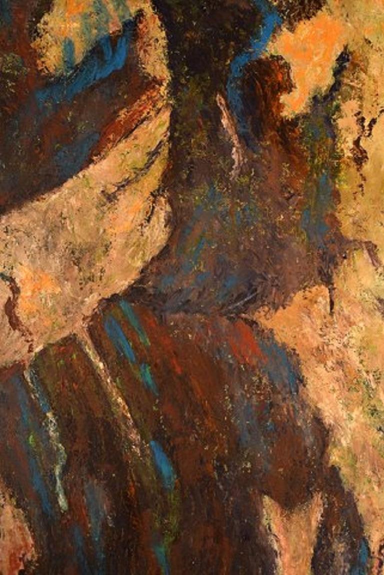 Other Sonja Henningsen, Danish Artist, Oil on Board, Abstract Modernist Composition