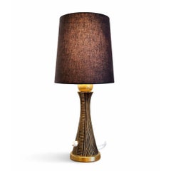 Sonja Katzin scuptural brass table lamp for ASEA, 1950s