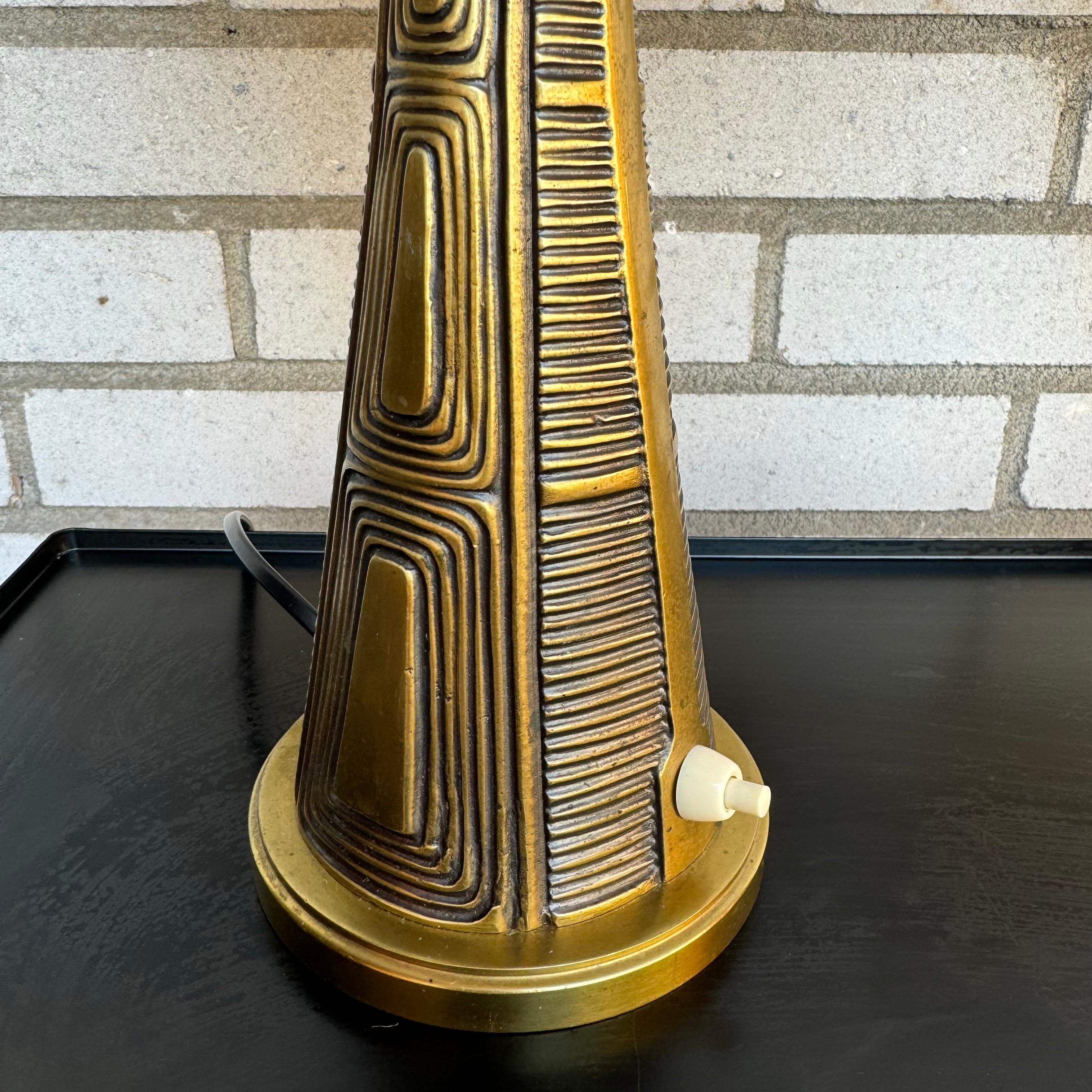 Laiton Sonja Katzin, lampes de table, laiton, Suède, années 1940 en vente