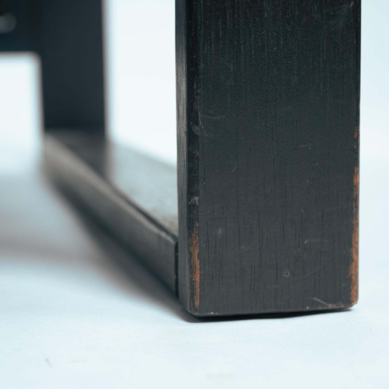 Sonja Wasseur brutalistische Sessel, Ottomane aus Eiche mit Lederriemen, 2er-Set im Angebot 13