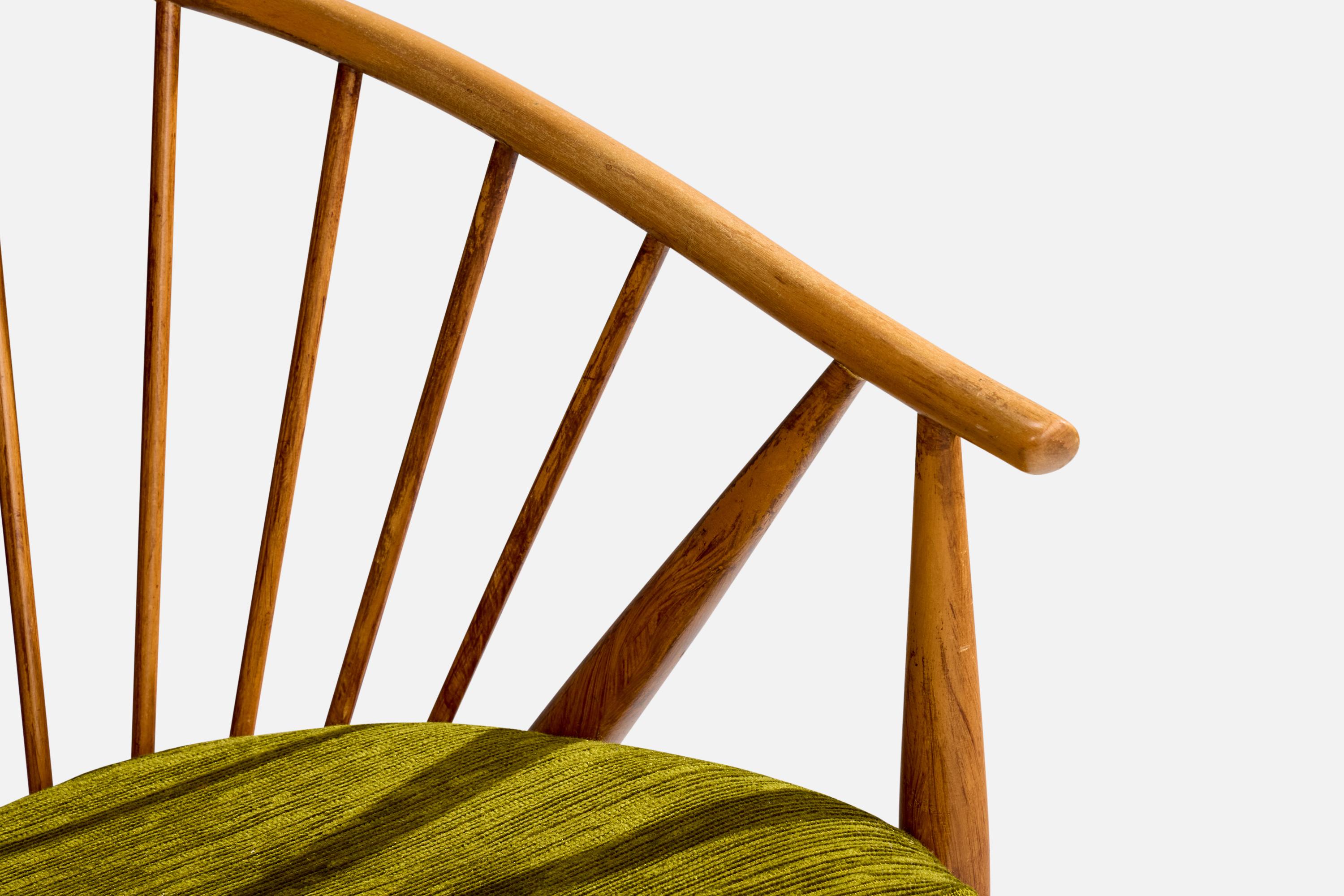 Sonna Rosén, fauteuil, Wood, tissu, Suède, années 1950 en vente 4