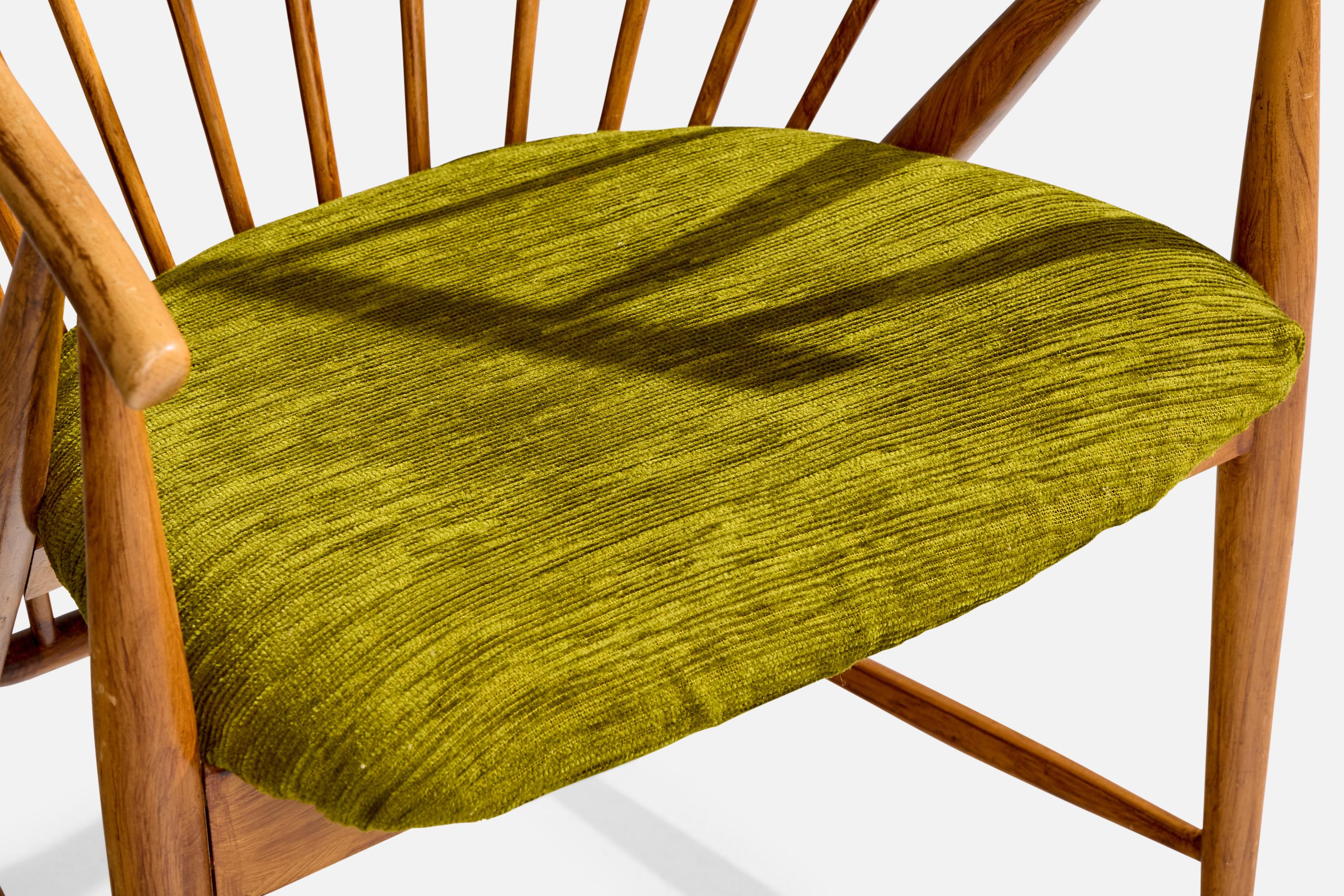 Sonna Rosén, fauteuil, Wood, tissu, Suède, années 1950 en vente 5
