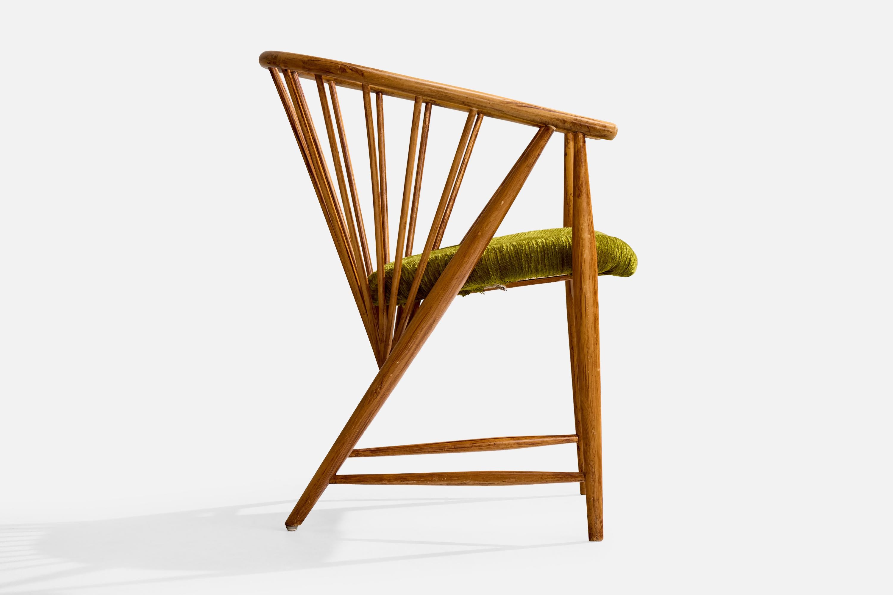 Sonna Rosén, fauteuil, Wood, tissu, Suède, années 1950 en vente 1