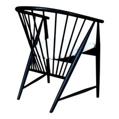 Chaise longue "Sunfeather" laquée noire du milieu du siècle, Sonna Rosen, 1954, lot de 2