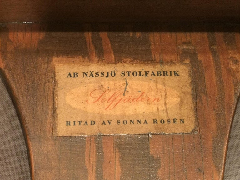 Sonna Rosen Sun Feather Chair for Nassjo Stolfabrik of Sweden, 1948 5