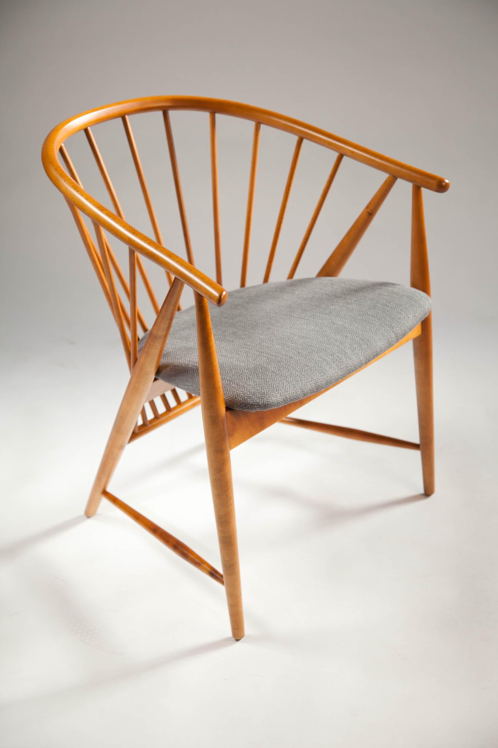 Sonna Rosén Sun Feather Chair for Nassjo Stolfabrik of Sweden, 1950s 1