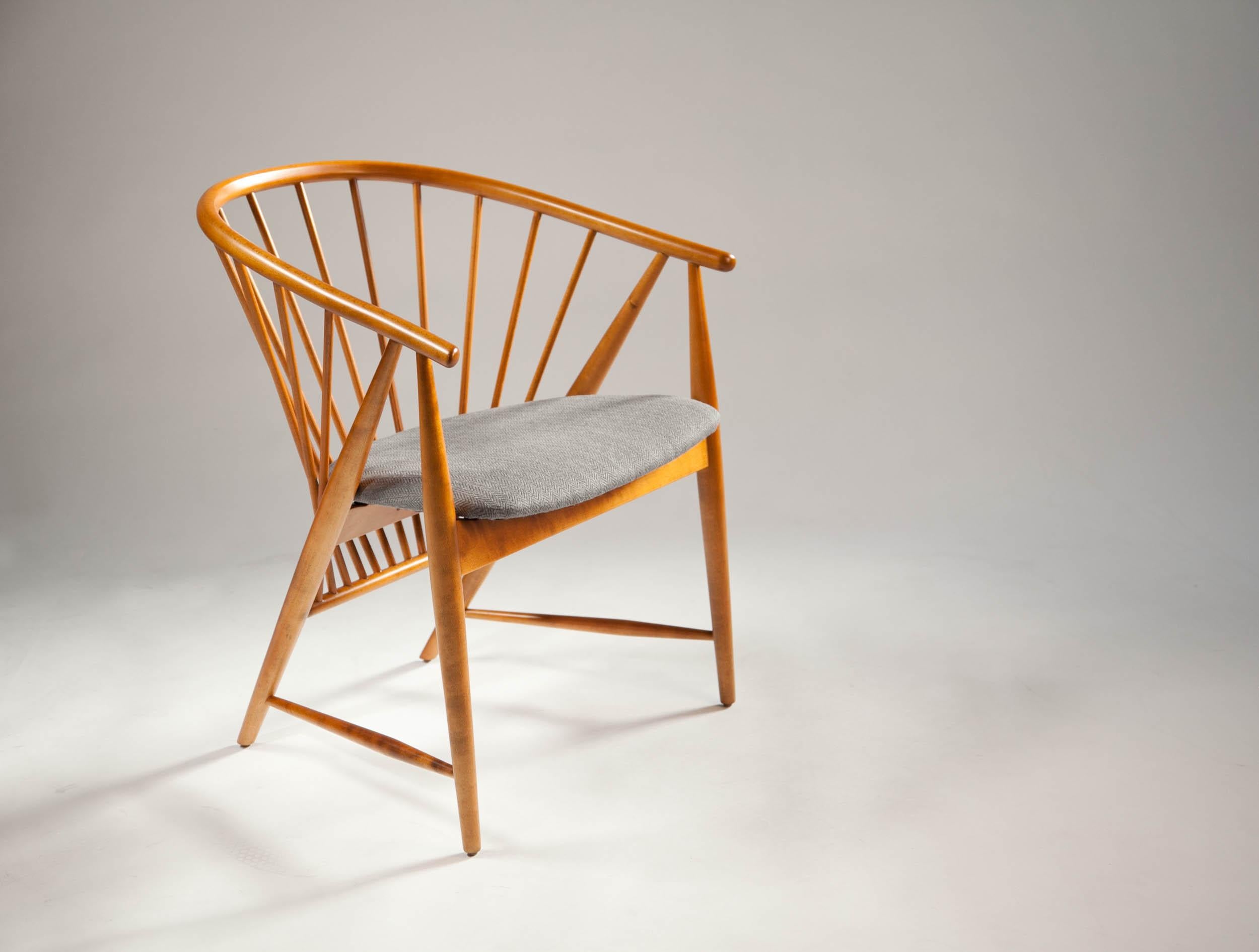 Sonna Rosén Sun Feather Chair for Nassjo Stolfabrik of Sweden, 1950s 4