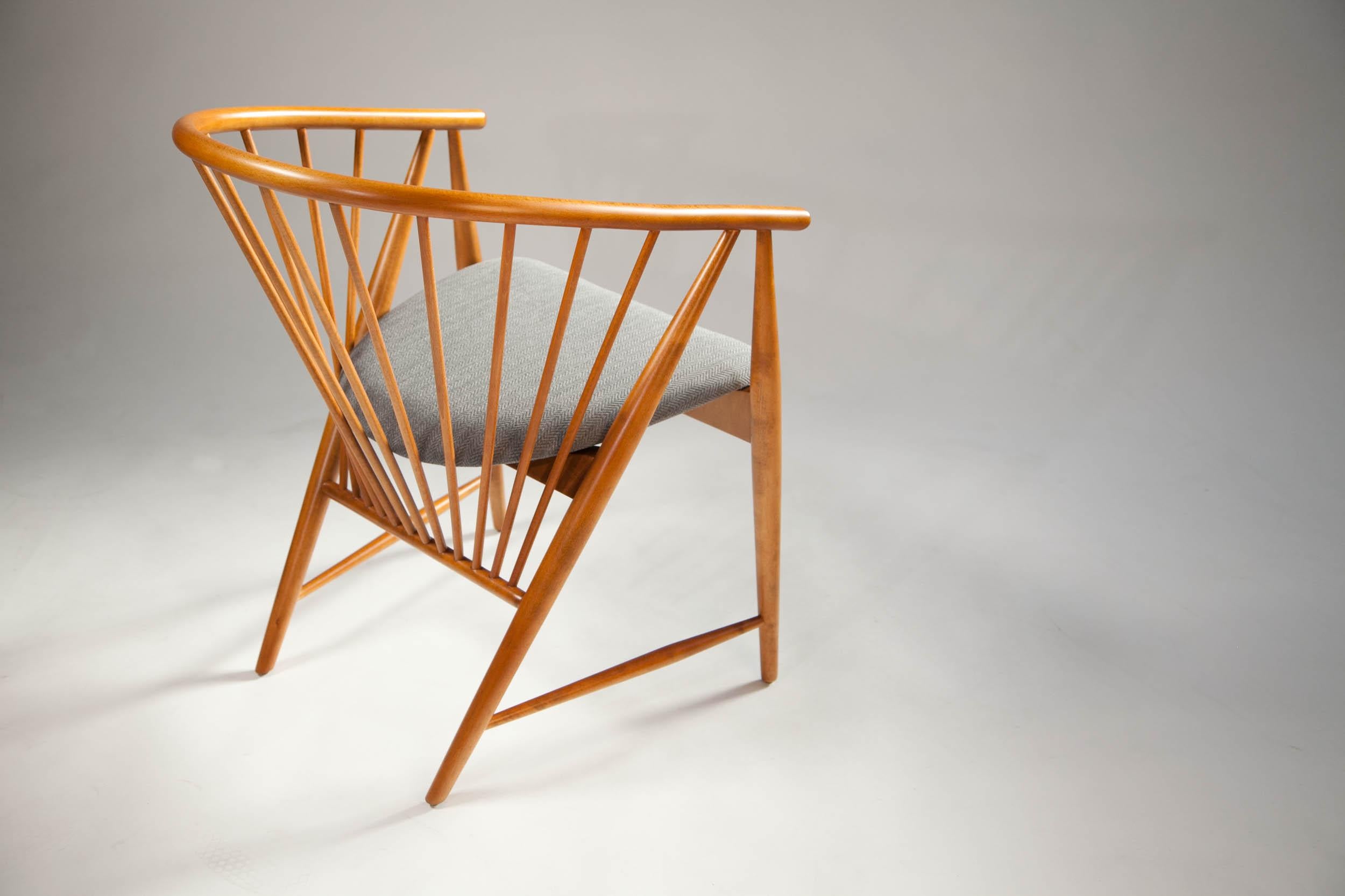 Scandinavian Modern Sonna Rosén Sun Feather Chair for Nassjo Stolfabrik of Sweden, 1950s