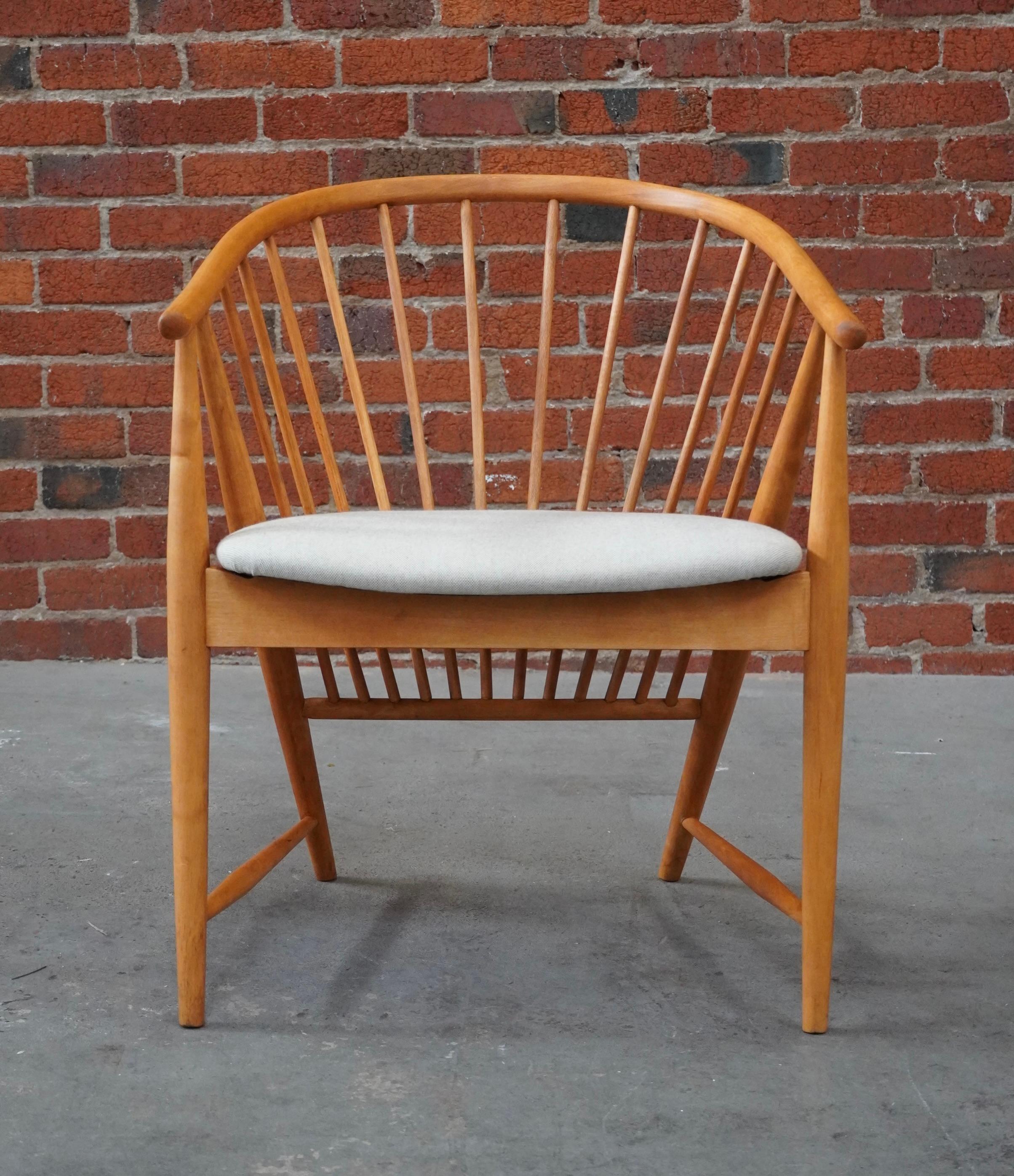 Suédois Fauteuil en plumes de soleil Sonna Rosen circa 1950, Suède en vente