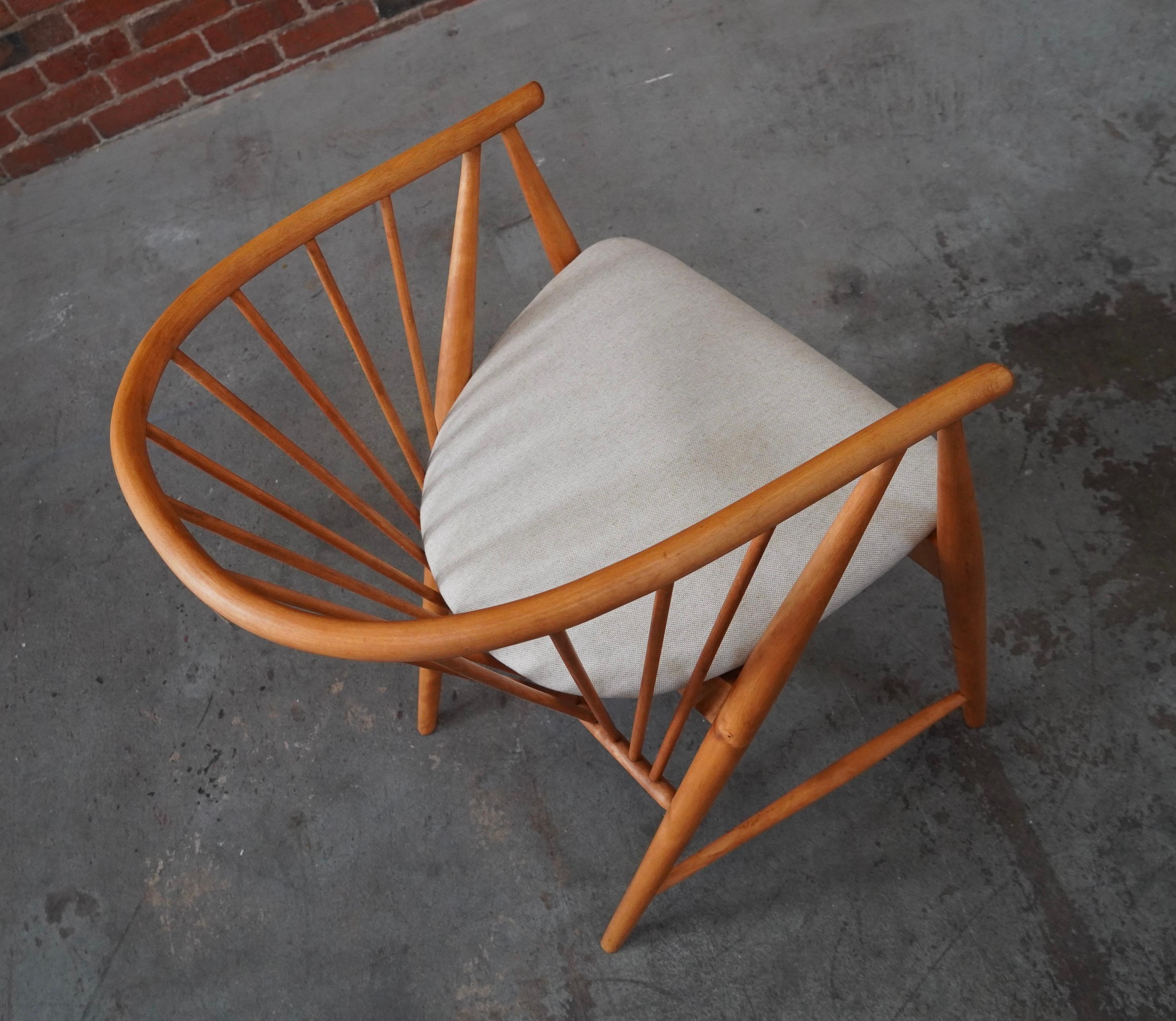 Milieu du XXe siècle Fauteuil en plumes de soleil Sonna Rosen circa 1950, Suède en vente