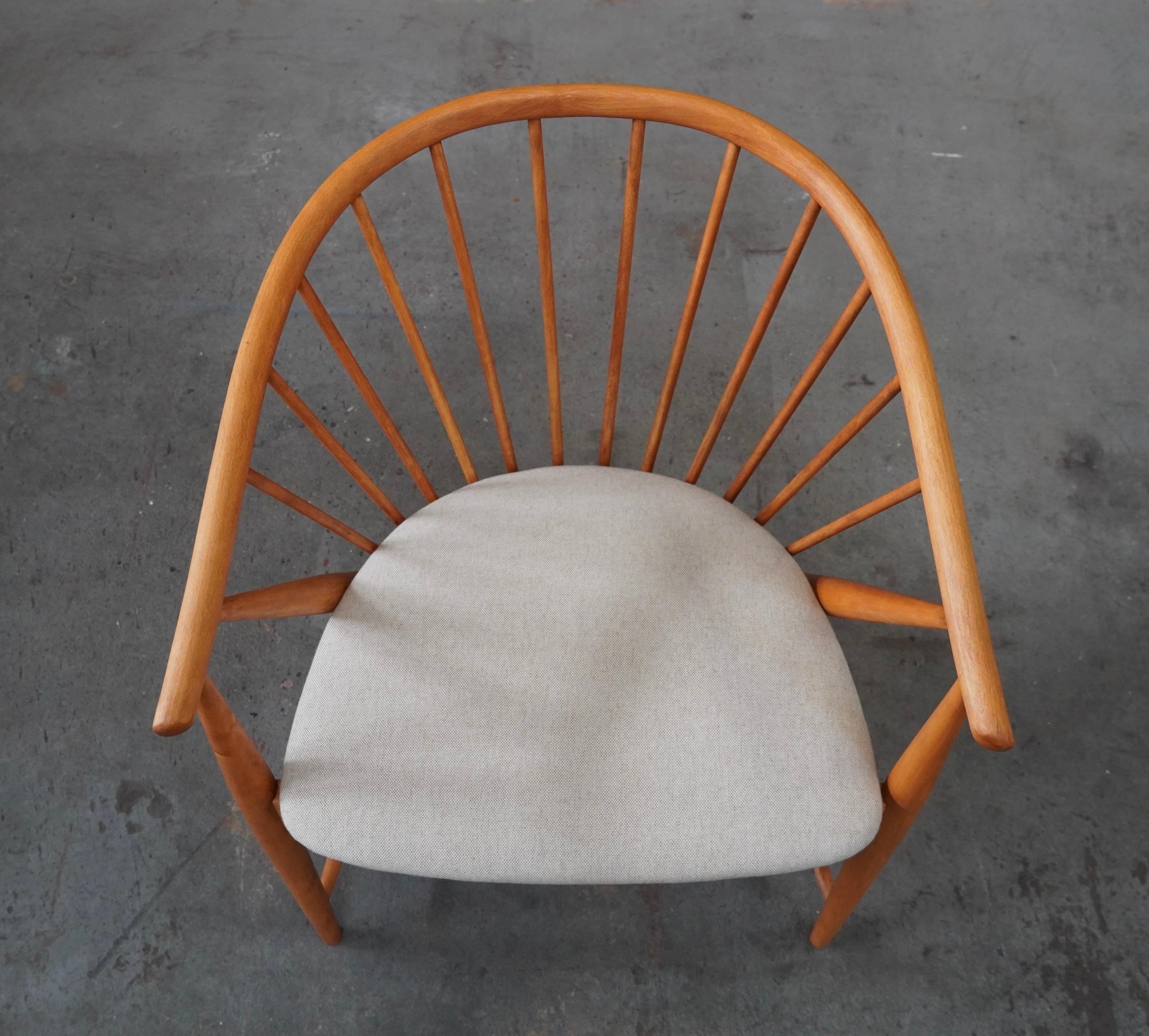 Tissu Fauteuil en plumes de soleil Sonna Rosen circa 1950, Suède en vente