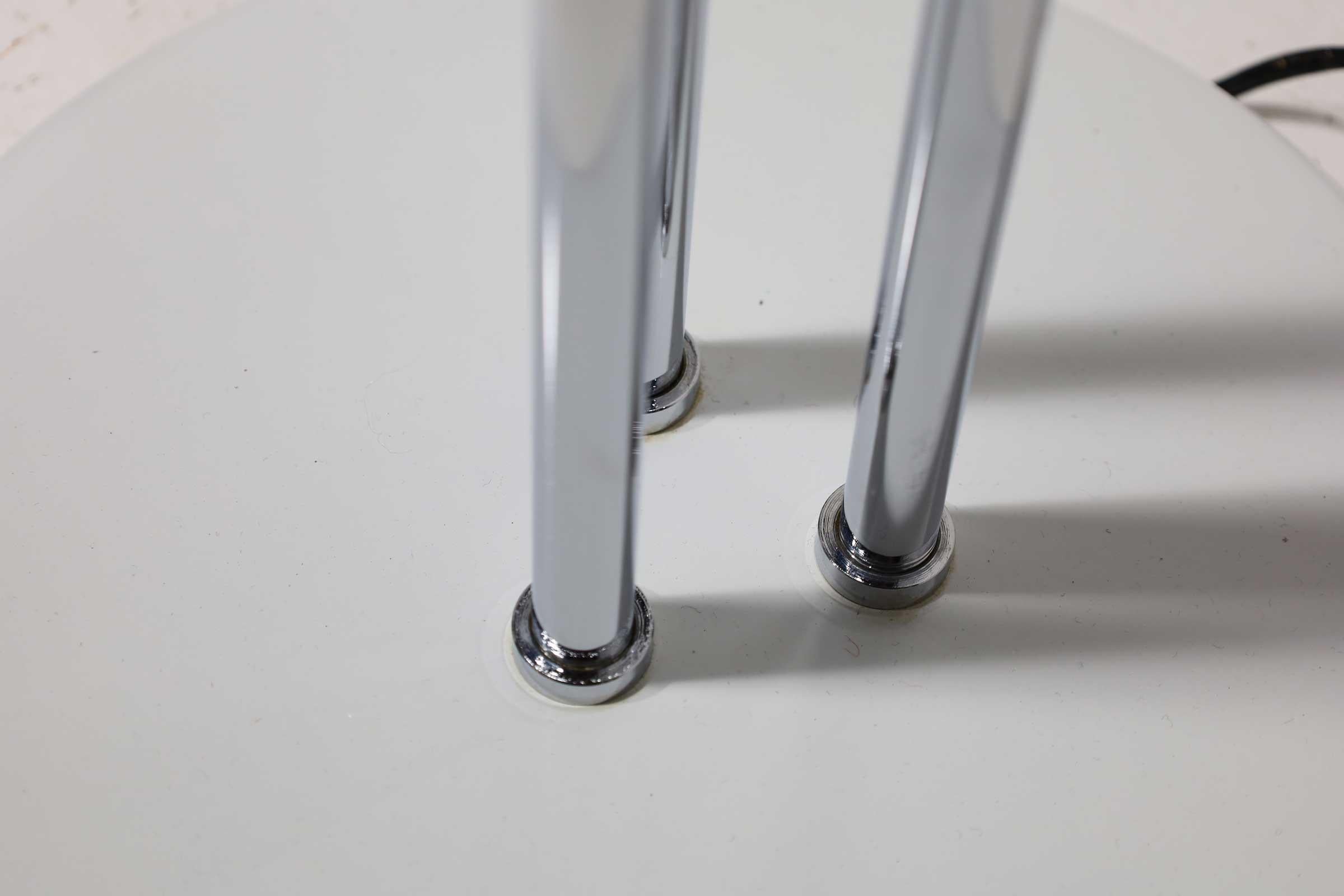 20th Century Sonneman 3-Arm Oscillating Floor Lamp in Chrome and White For Sale