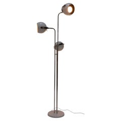 Sonneman 3-Arm Oscillating Floor Lamp in Chrome and White