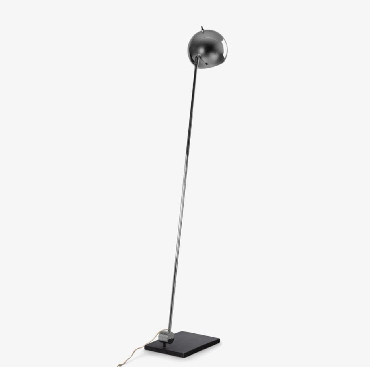 Cast Sonneman Chrome Eyeball Articulating Floor Lamp For Sale