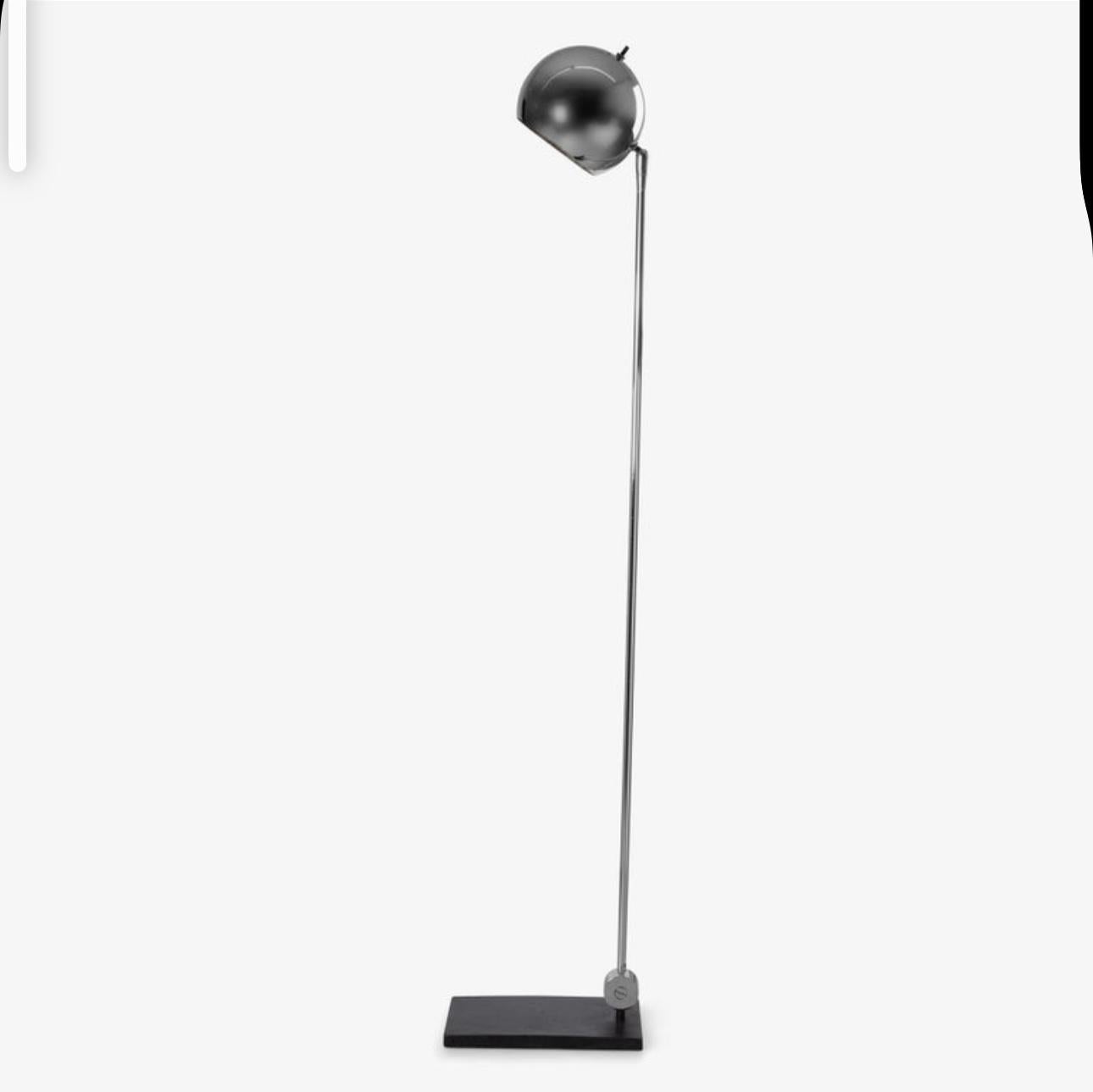 Sonneman Chrome Eyeball Articulating Floor Lamp In Good Condition For Sale In Buffalo, NY