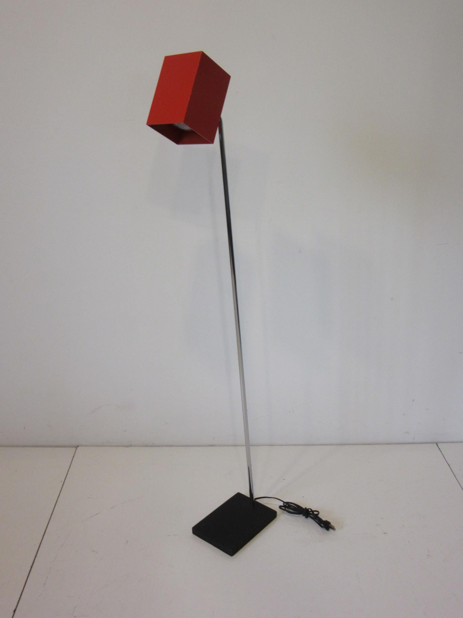 Metal Sonneman Cube Floor Lamp for George Kovacs
