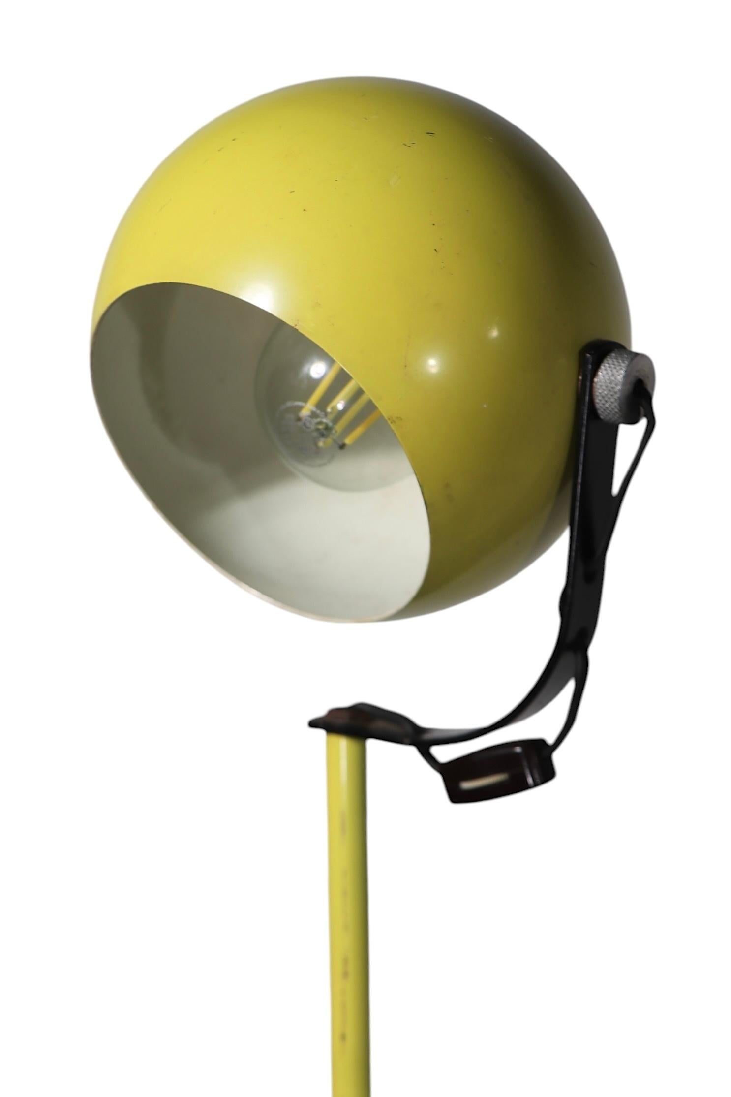 Metal Sonneman Eyeball Floor Lamp c 1960/70's For Sale