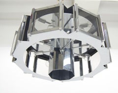 Sonneman Midcentury Chrome Glass Light Fixture