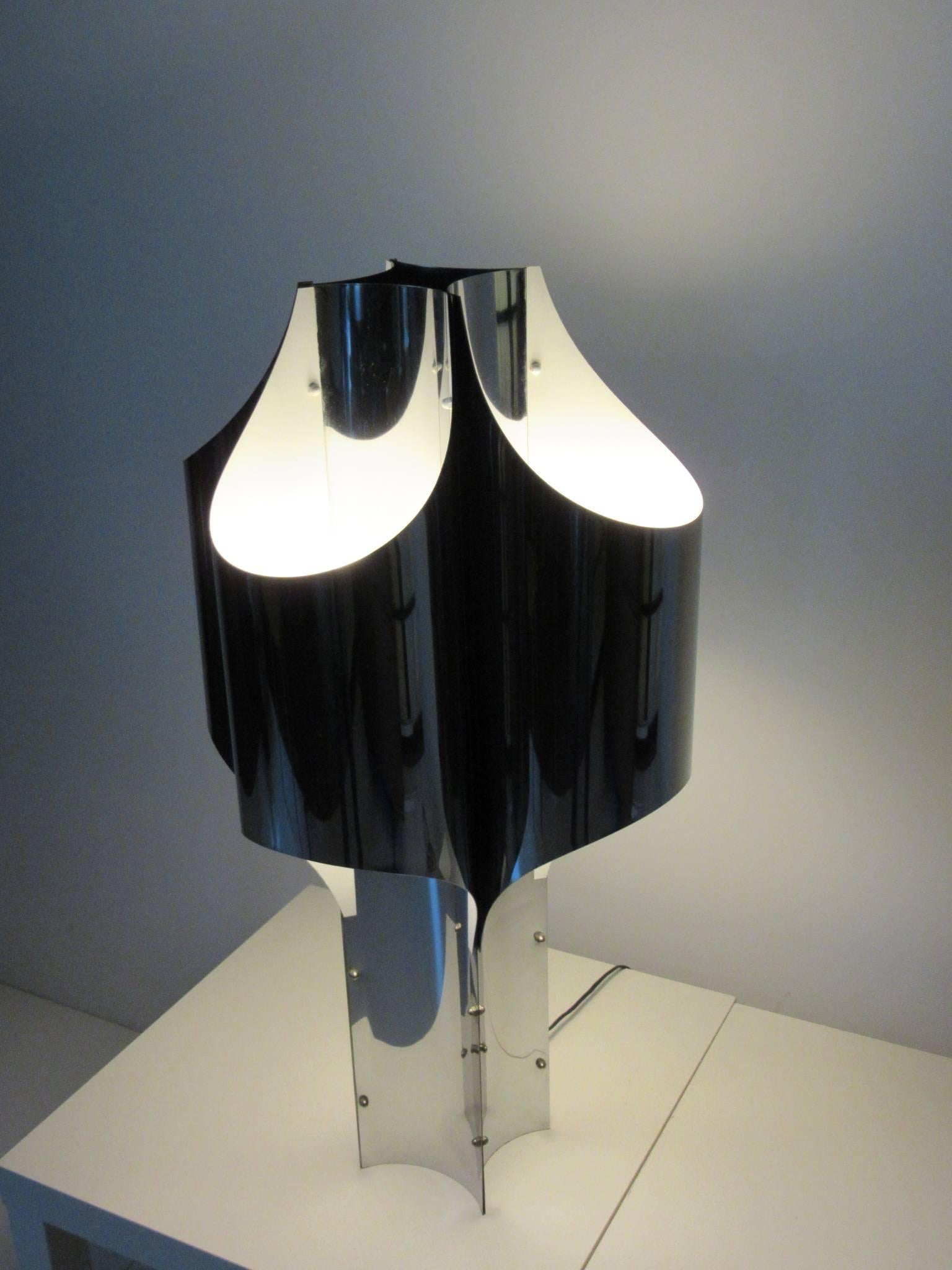 Sonneman Sculptural Chromed Table Lamp 4