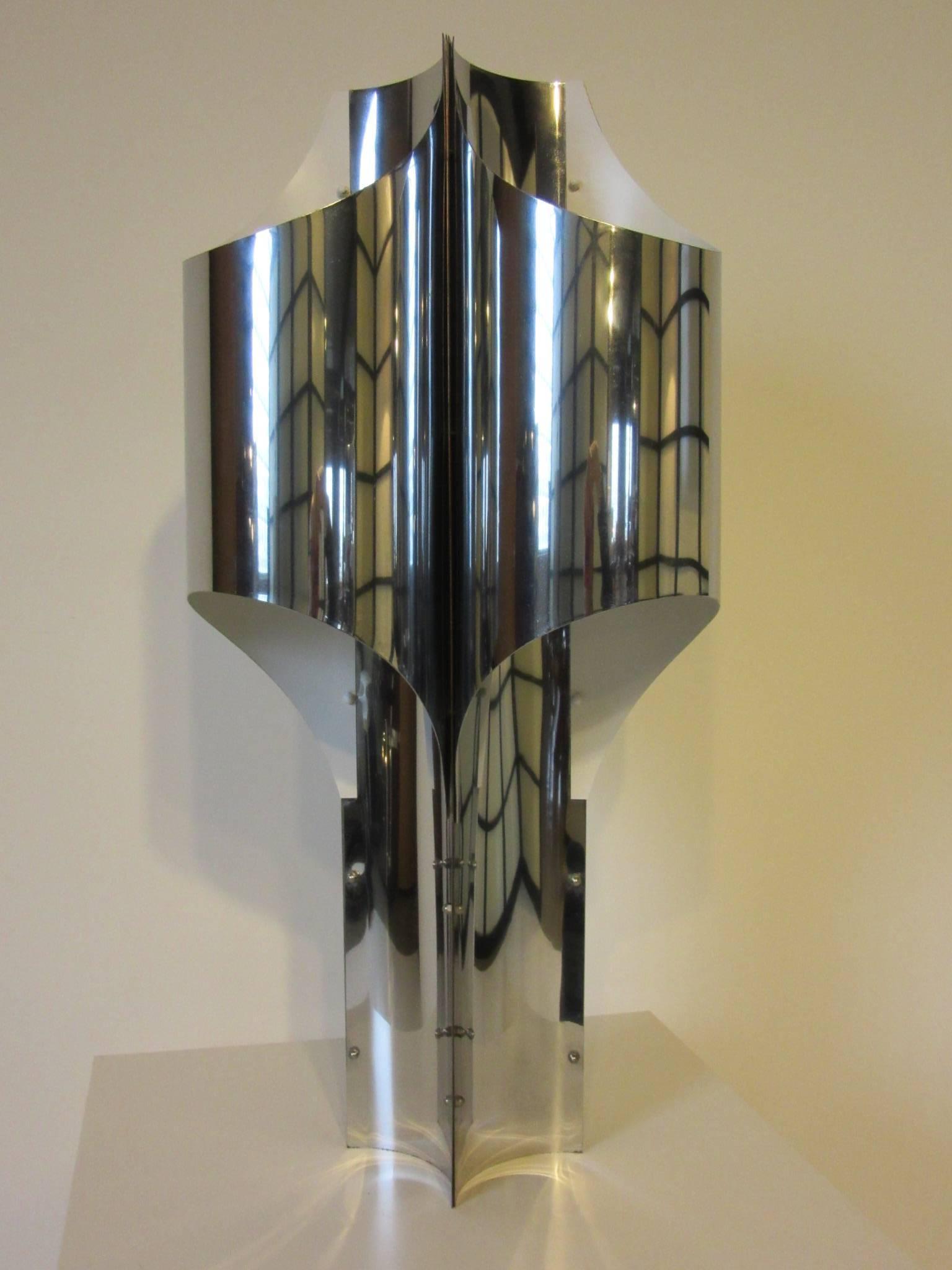 Sonneman Sculptural Chromed Table Lamp 2