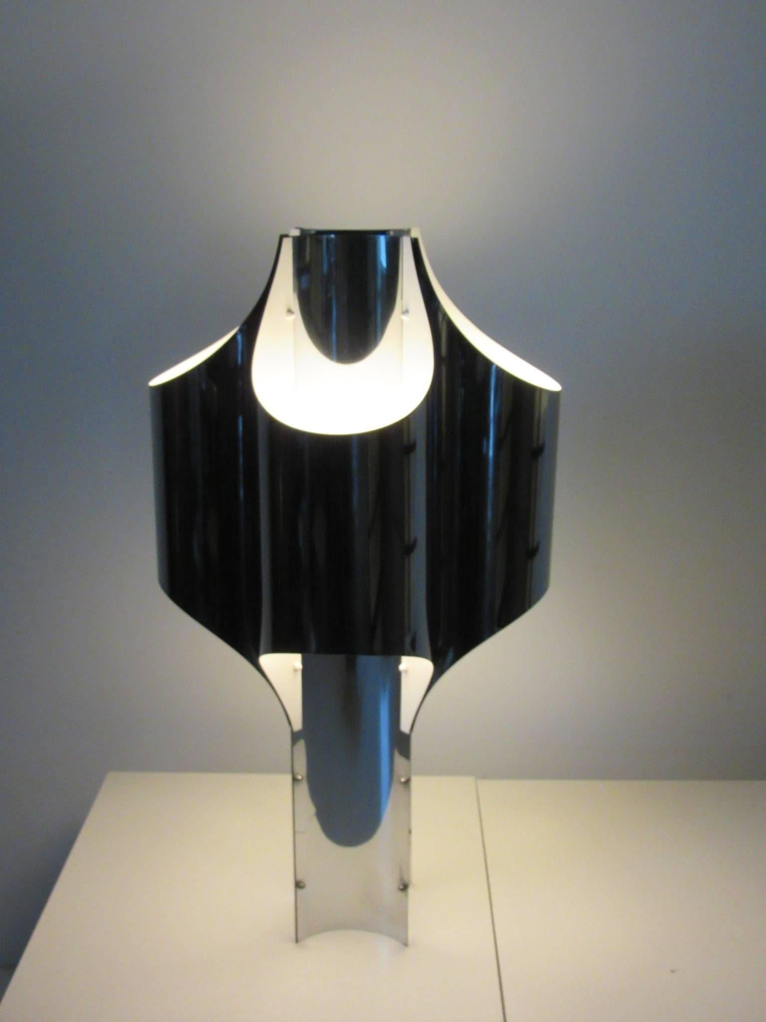 Sonneman Sculptural Chromed Table Lamp 3