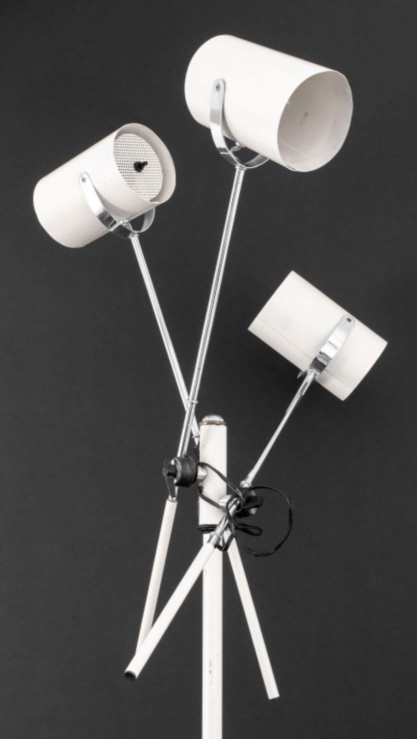 20th Century Sonneman Style White Painted 3-Light Floor Lamp