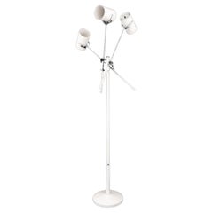 Sonneman Style White Painted 3-Light Floor Lamp