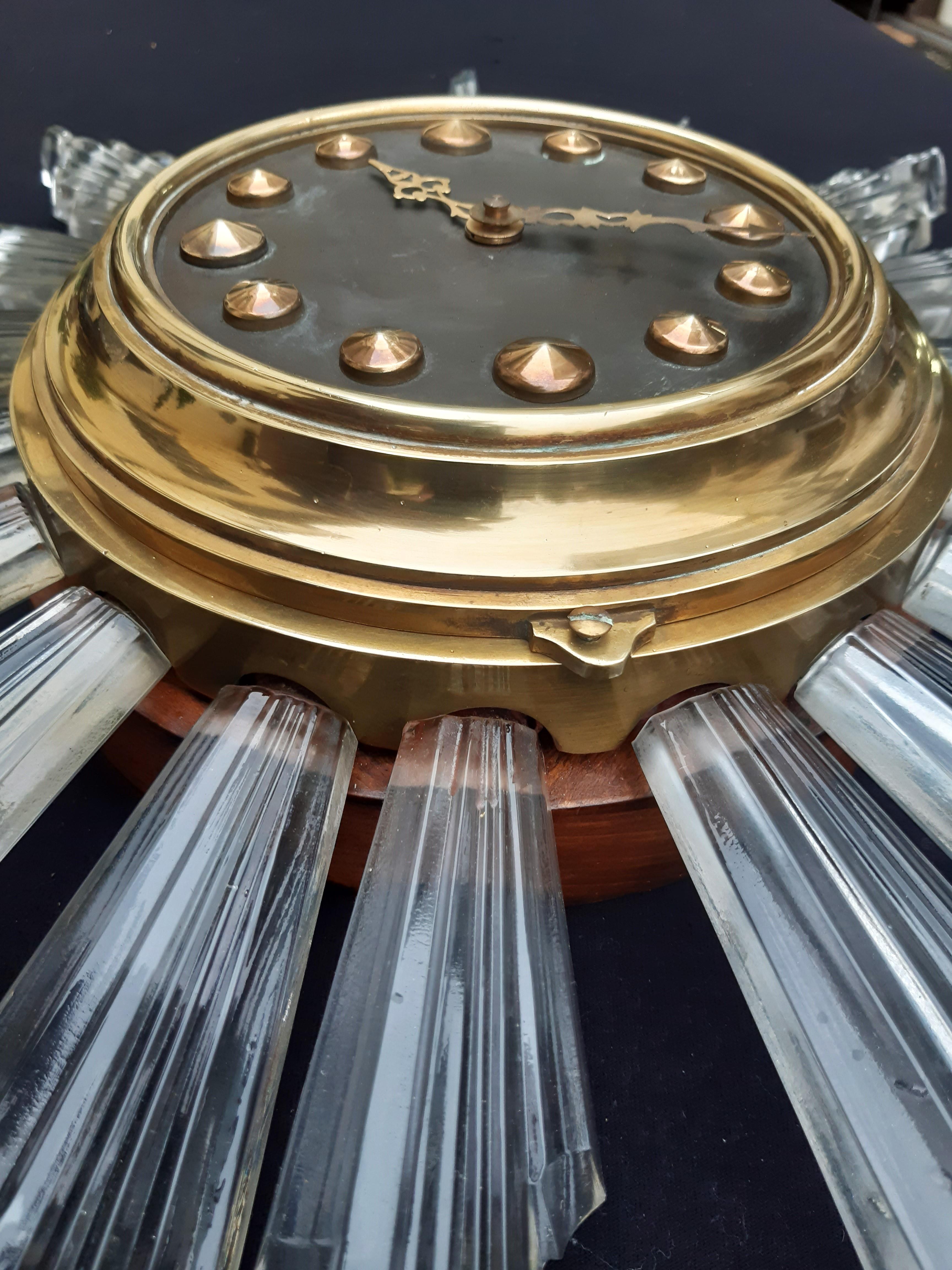 Mid-20th Century Sonnenuhr Sunburst clock 1960s For Sale