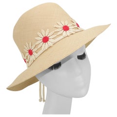 Sonni of California Straw Daisy Hat, 1960's