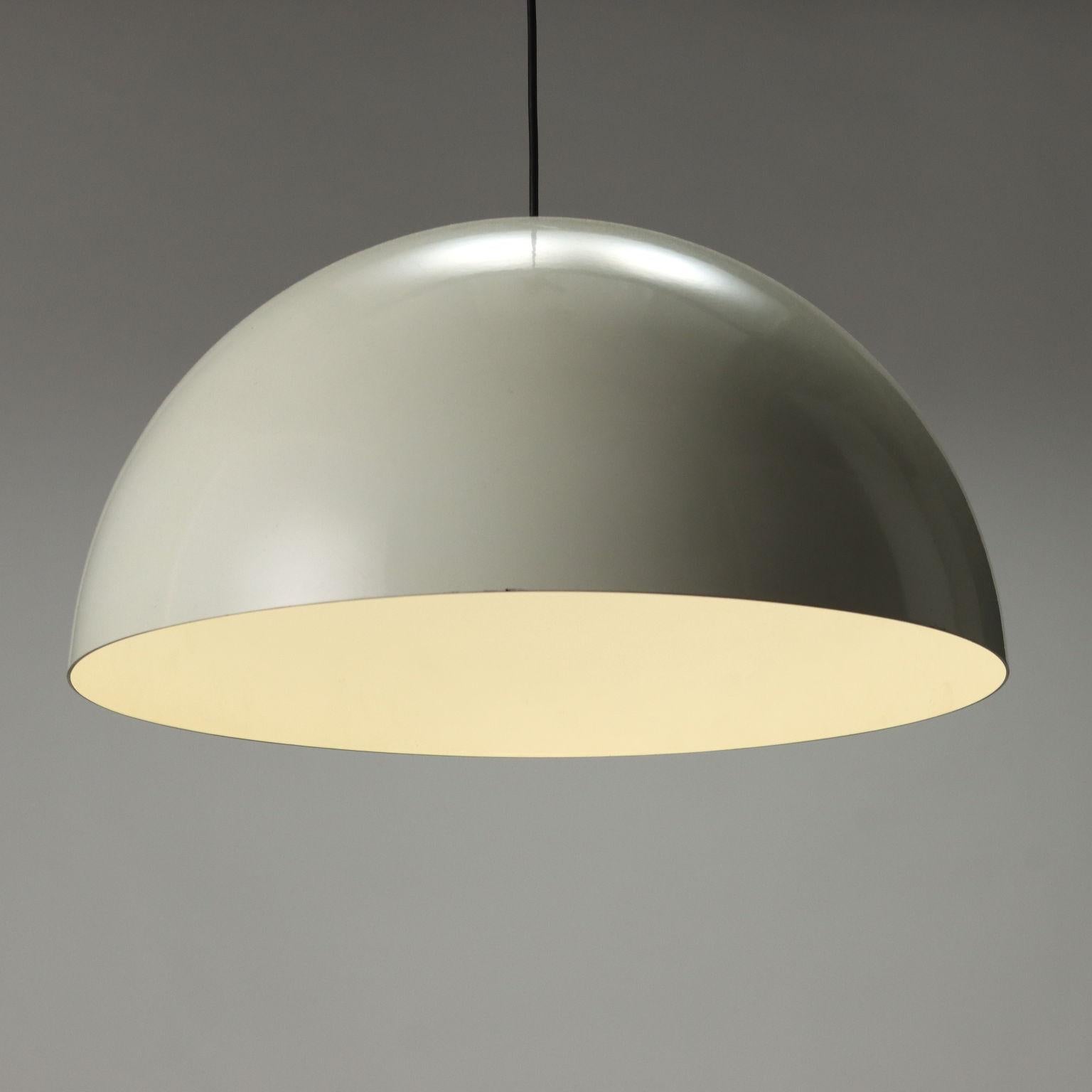 Mid-Century Modern Sonora Suspension Lamp Oluce Metal Italy 1976
