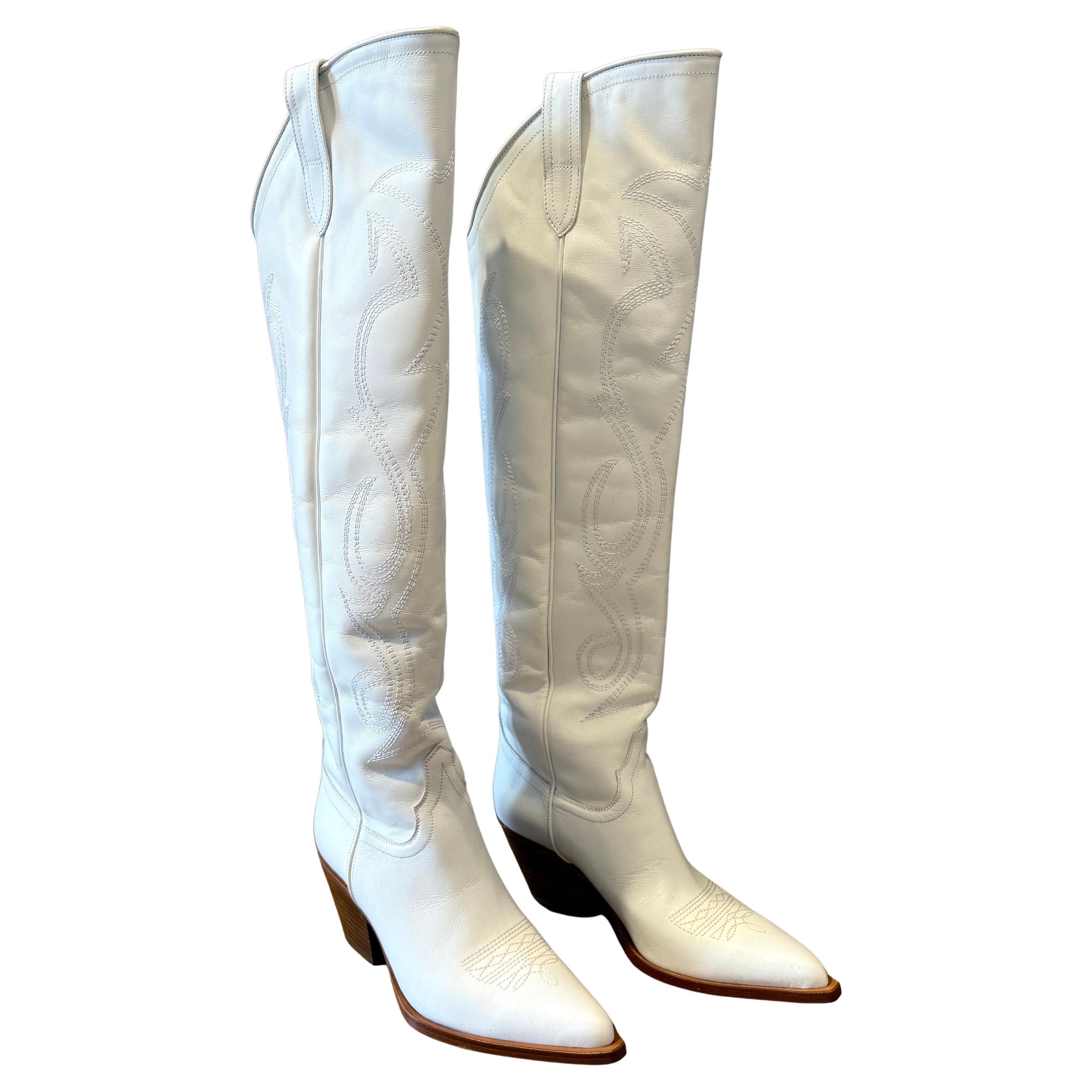 Sonora White Over the Knee Boots IT 38