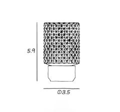 Sons of Marble Candle Holder Hurricane, Clear